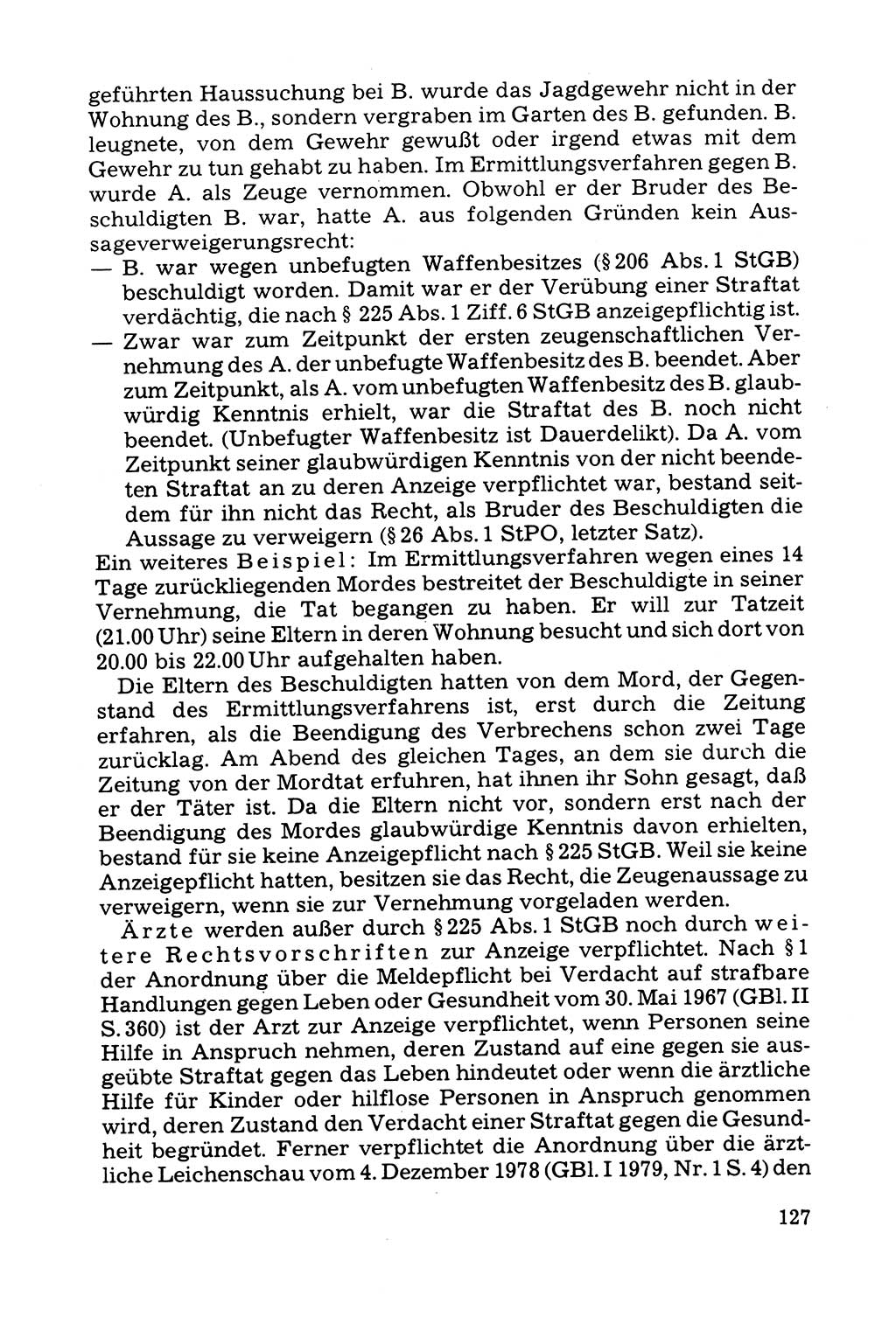 Grundfragen der Beweisführung im Ermittlungsverfahren [Deutsche Demokratische Republik (DDR)] 1980, Seite 127 (Bws.-Fhrg. EV DDR 1980, S. 127)