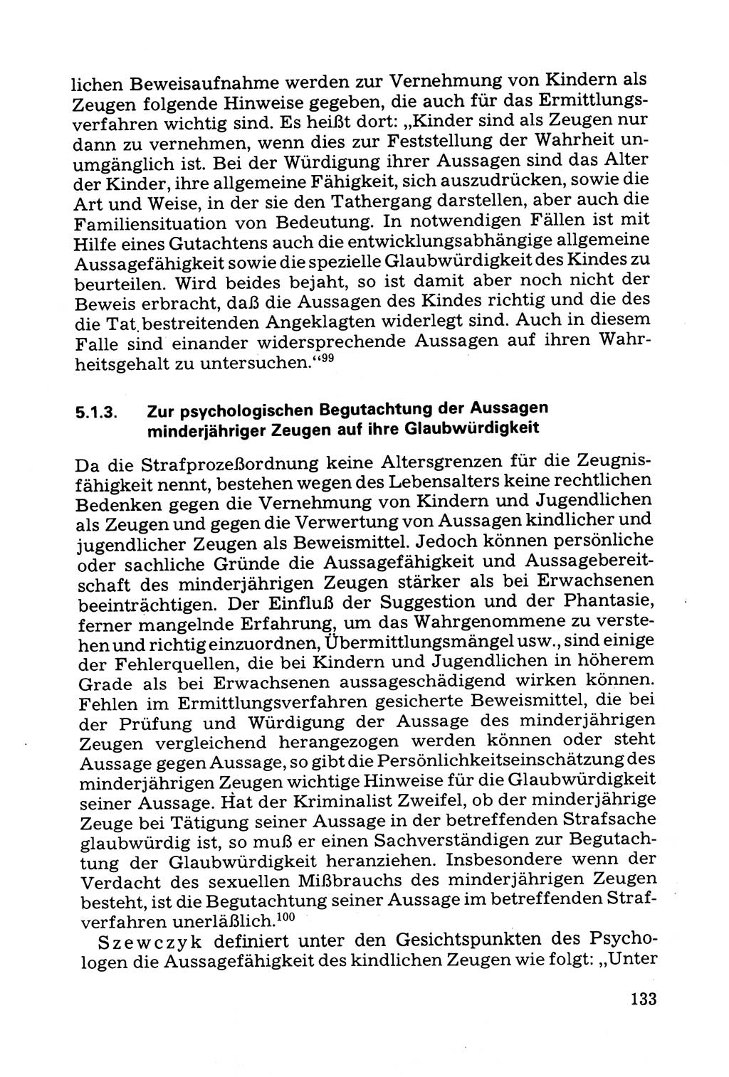 Grundfragen der Beweisführung im Ermittlungsverfahren [Deutsche Demokratische Republik (DDR)] 1980, Seite 133 (Bws.-Fhrg. EV DDR 1980, S. 133)