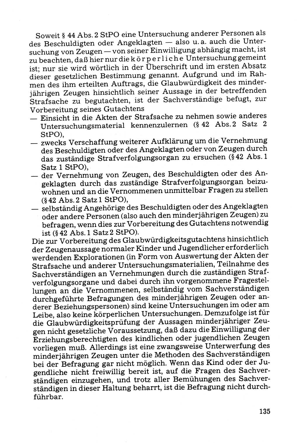 Grundfragen der Beweisführung im Ermittlungsverfahren [Deutsche Demokratische Republik (DDR)] 1980, Seite 135 (Bws.-Fhrg. EV DDR 1980, S. 135)