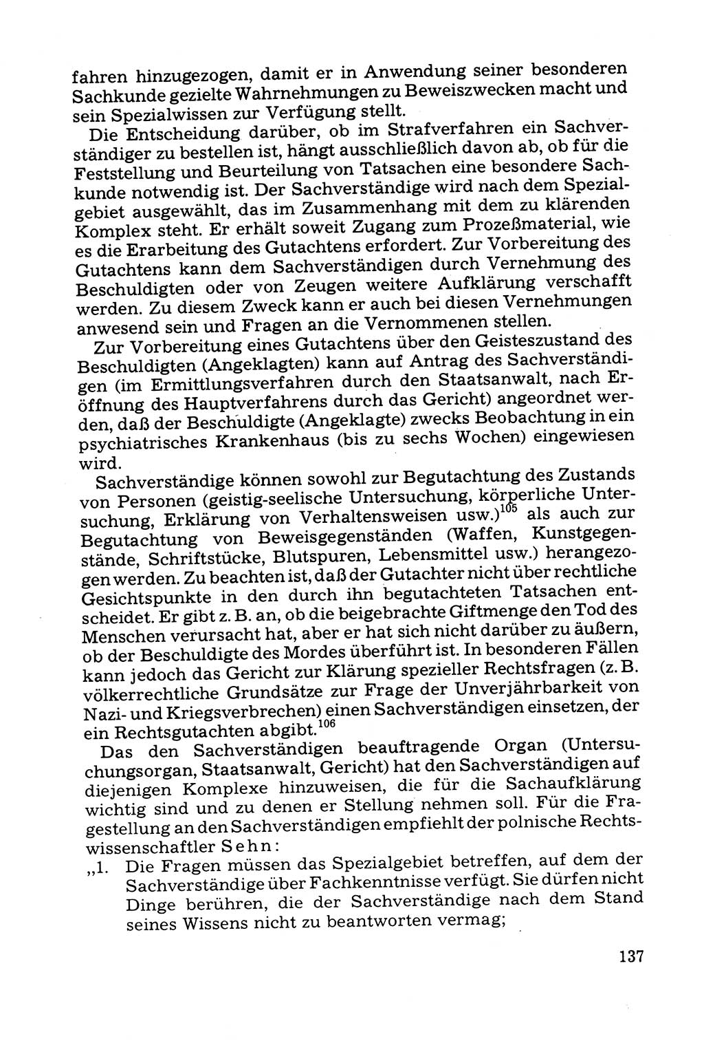 Grundfragen der Beweisführung im Ermittlungsverfahren [Deutsche Demokratische Republik (DDR)] 1980, Seite 137 (Bws.-Fhrg. EV DDR 1980, S. 137)