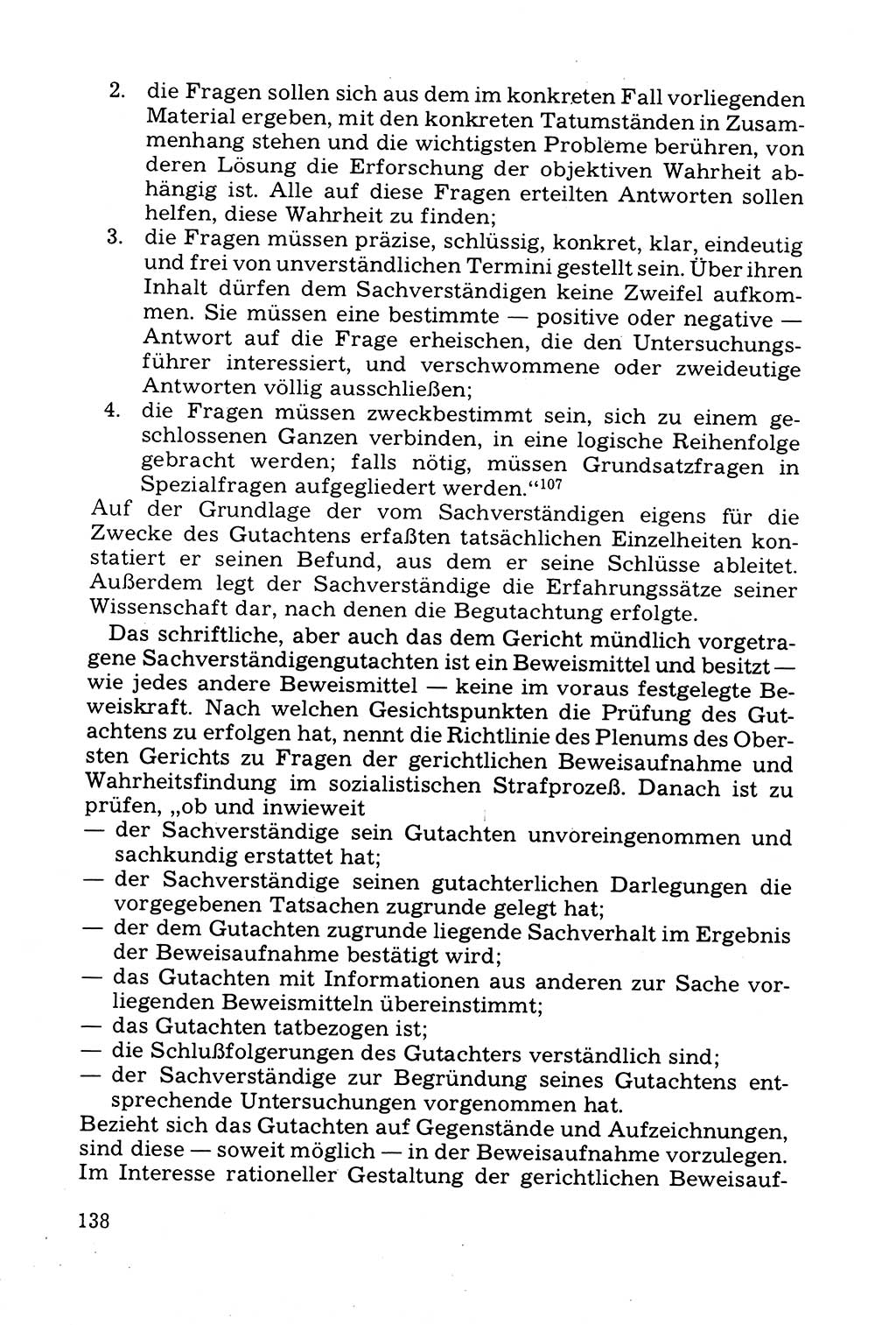 Grundfragen der Beweisführung im Ermittlungsverfahren [Deutsche Demokratische Republik (DDR)] 1980, Seite 138 (Bws.-Fhrg. EV DDR 1980, S. 138)