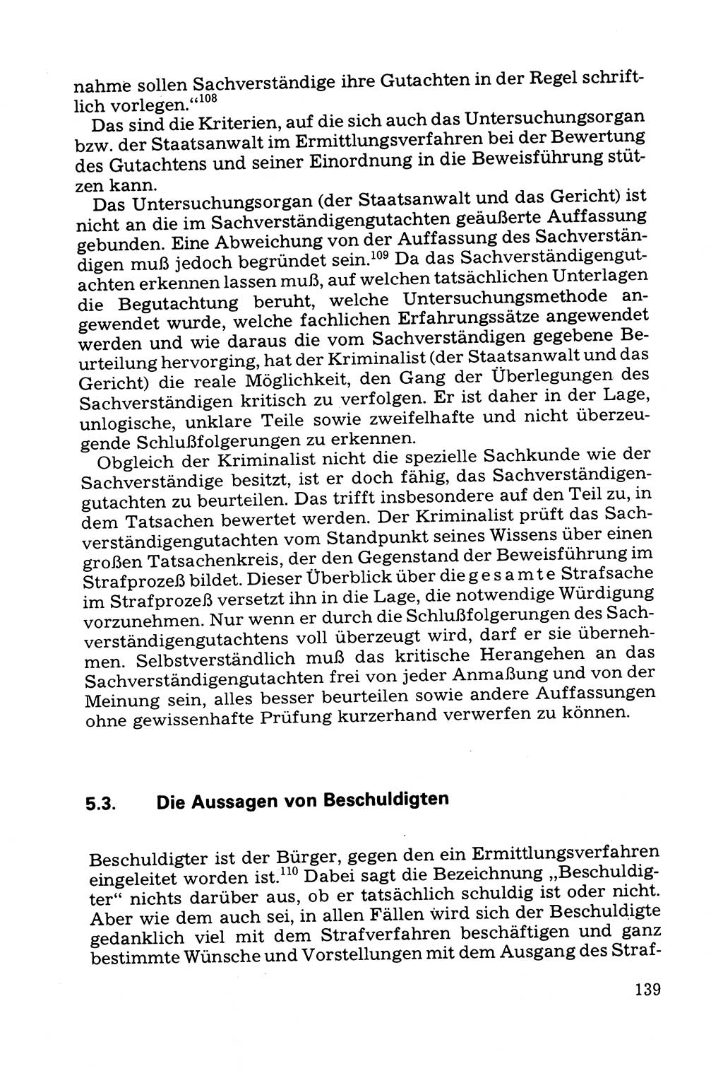 Grundfragen der Beweisführung im Ermittlungsverfahren [Deutsche Demokratische Republik (DDR)] 1980, Seite 139 (Bws.-Fhrg. EV DDR 1980, S. 139)