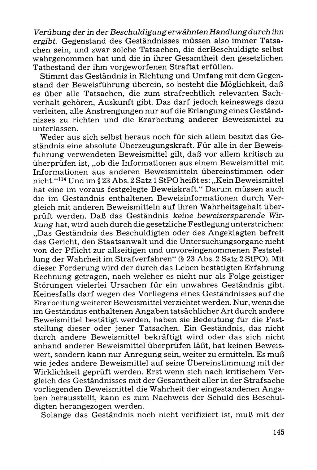 Grundfragen der Beweisführung im Ermittlungsverfahren [Deutsche Demokratische Republik (DDR)] 1980, Seite 145 (Bws.-Fhrg. EV DDR 1980, S. 145)