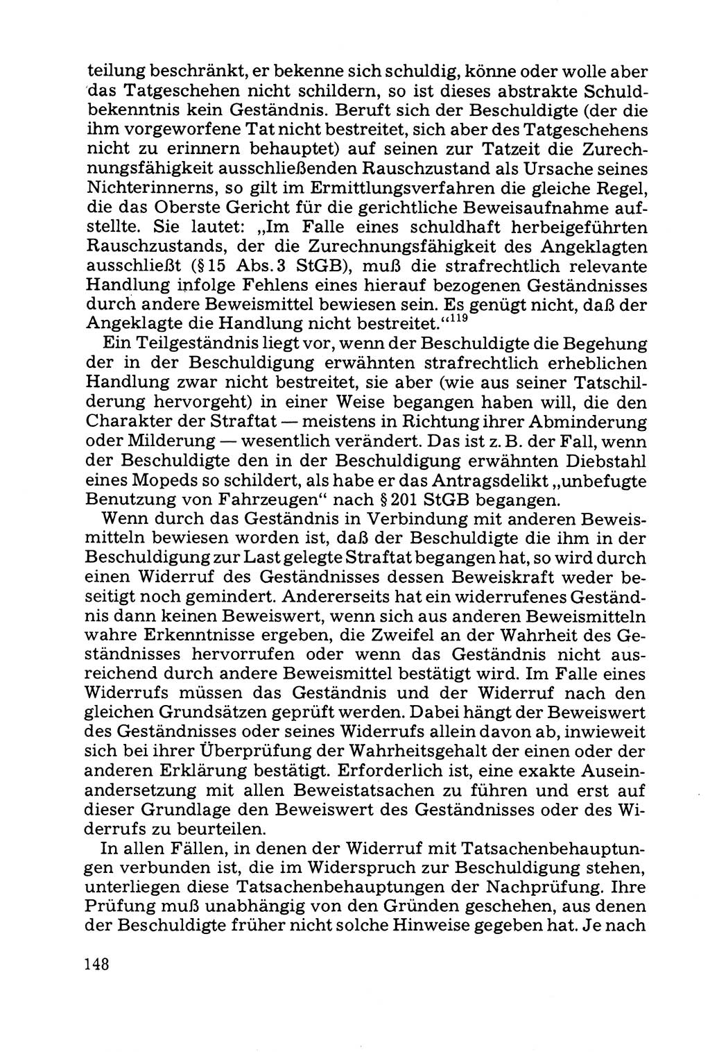 Grundfragen der Beweisführung im Ermittlungsverfahren [Deutsche Demokratische Republik (DDR)] 1980, Seite 148 (Bws.-Fhrg. EV DDR 1980, S. 148)