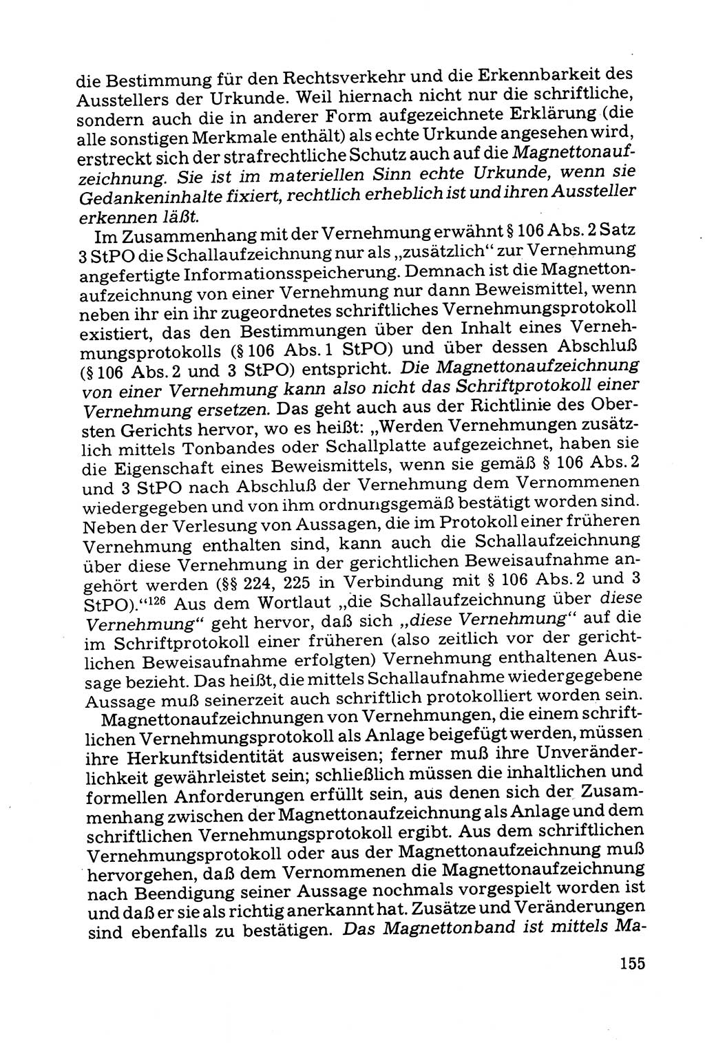 Grundfragen der Beweisführung im Ermittlungsverfahren [Deutsche Demokratische Republik (DDR)] 1980, Seite 155 (Bws.-Fhrg. EV DDR 1980, S. 155)