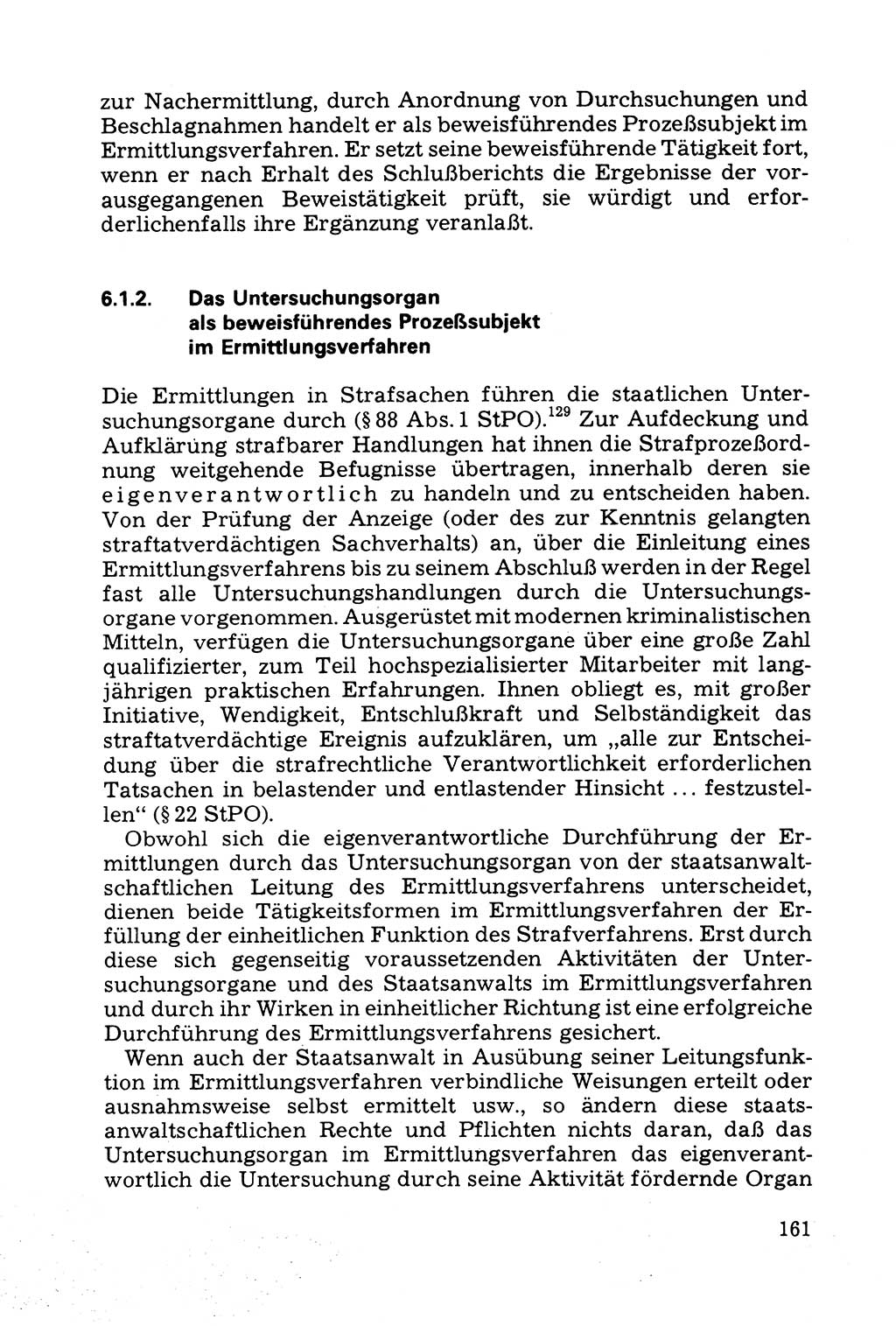 Grundfragen der Beweisführung im Ermittlungsverfahren [Deutsche Demokratische Republik (DDR)] 1980, Seite 161 (Bws.-Fhrg. EV DDR 1980, S. 161)