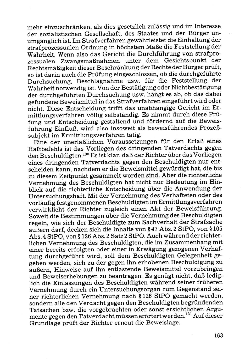 Grundfragen der Beweisführung im Ermittlungsverfahren [Deutsche Demokratische Republik (DDR)] 1980, Seite 163 (Bws.-Fhrg. EV DDR 1980, S. 163)