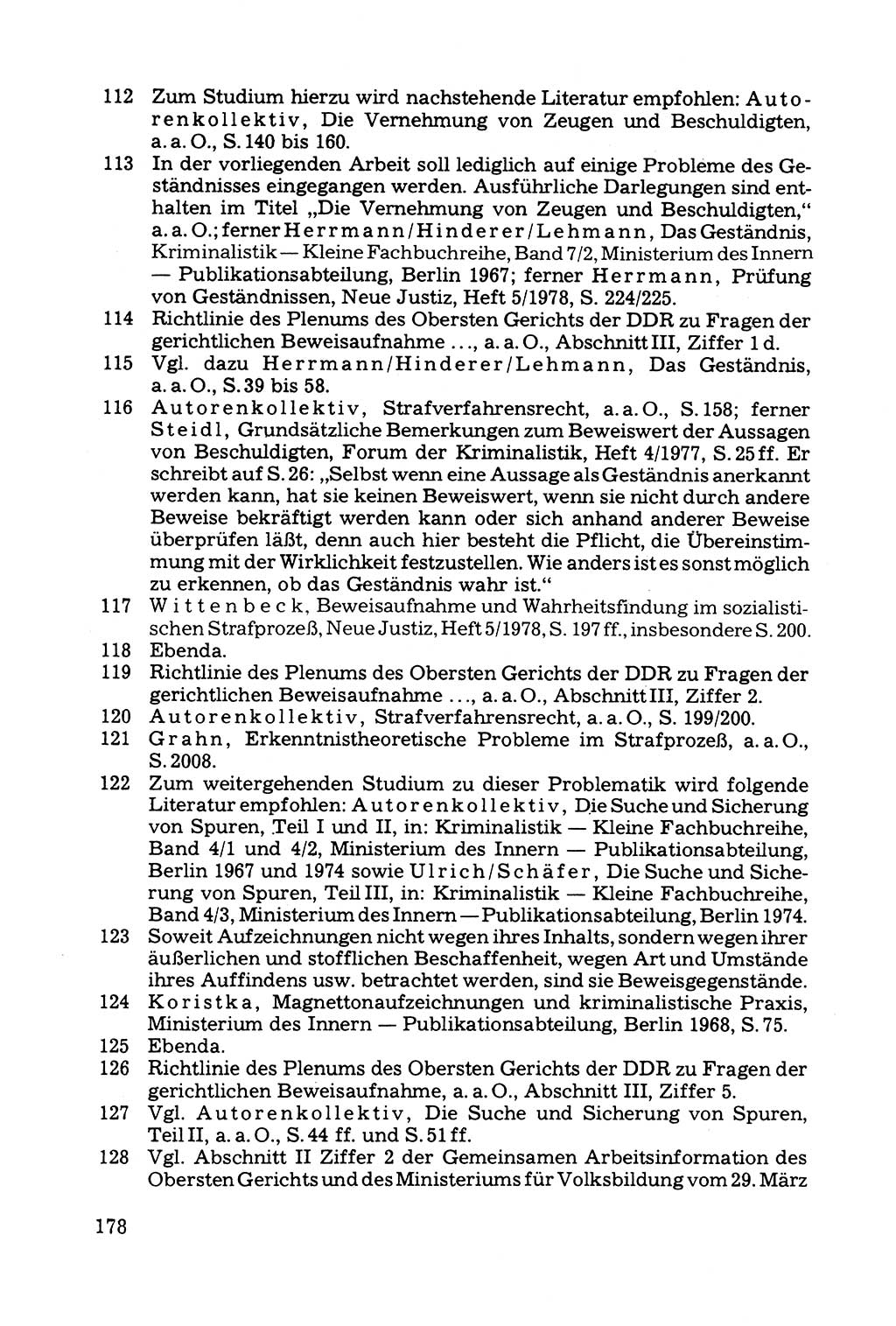 Grundfragen der Beweisführung im Ermittlungsverfahren [Deutsche Demokratische Republik (DDR)] 1980, Seite 178 (Bws.-Fhrg. EV DDR 1980, S. 178)