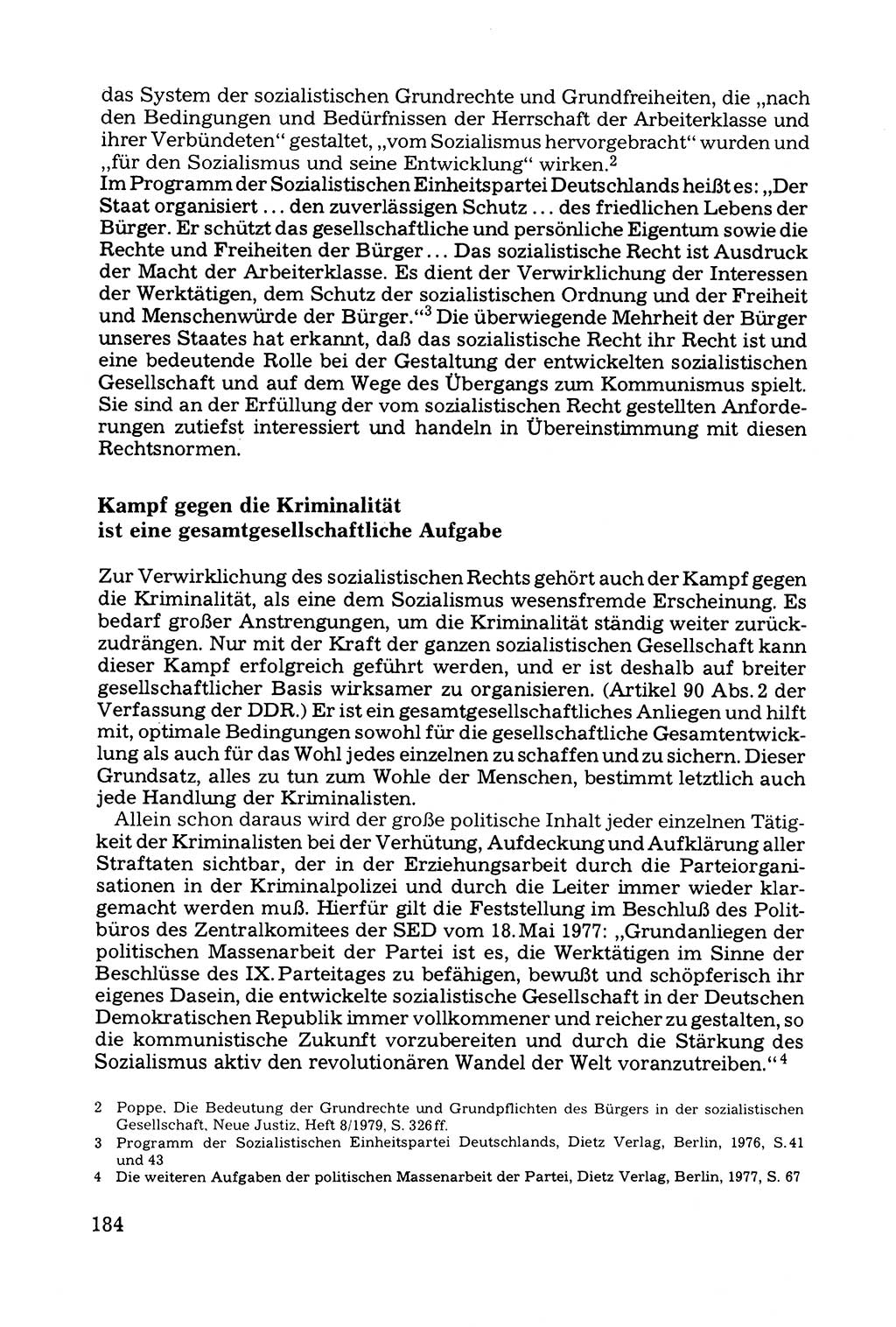 Grundfragen der Beweisführung im Ermittlungsverfahren [Deutsche Demokratische Republik (DDR)] 1980, Seite 184 (Bws.-Fhrg. EV DDR 1980, S. 184)