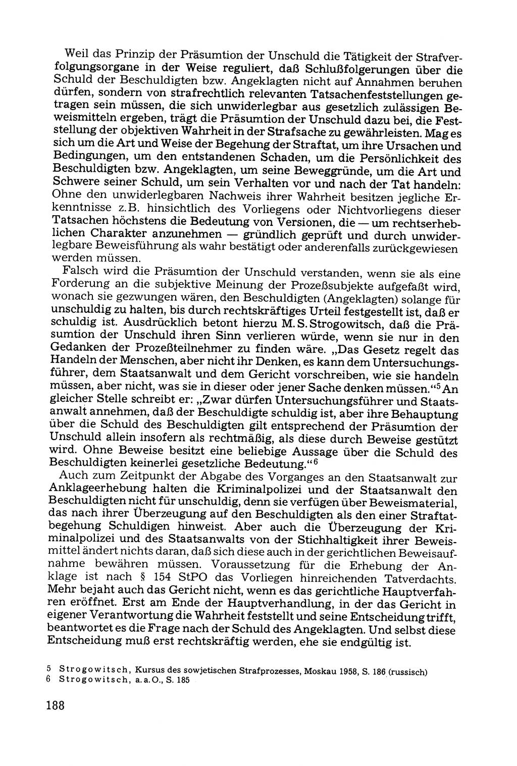 Grundfragen der Beweisführung im Ermittlungsverfahren [Deutsche Demokratische Republik (DDR)] 1980, Seite 188 (Bws.-Fhrg. EV DDR 1980, S. 188)