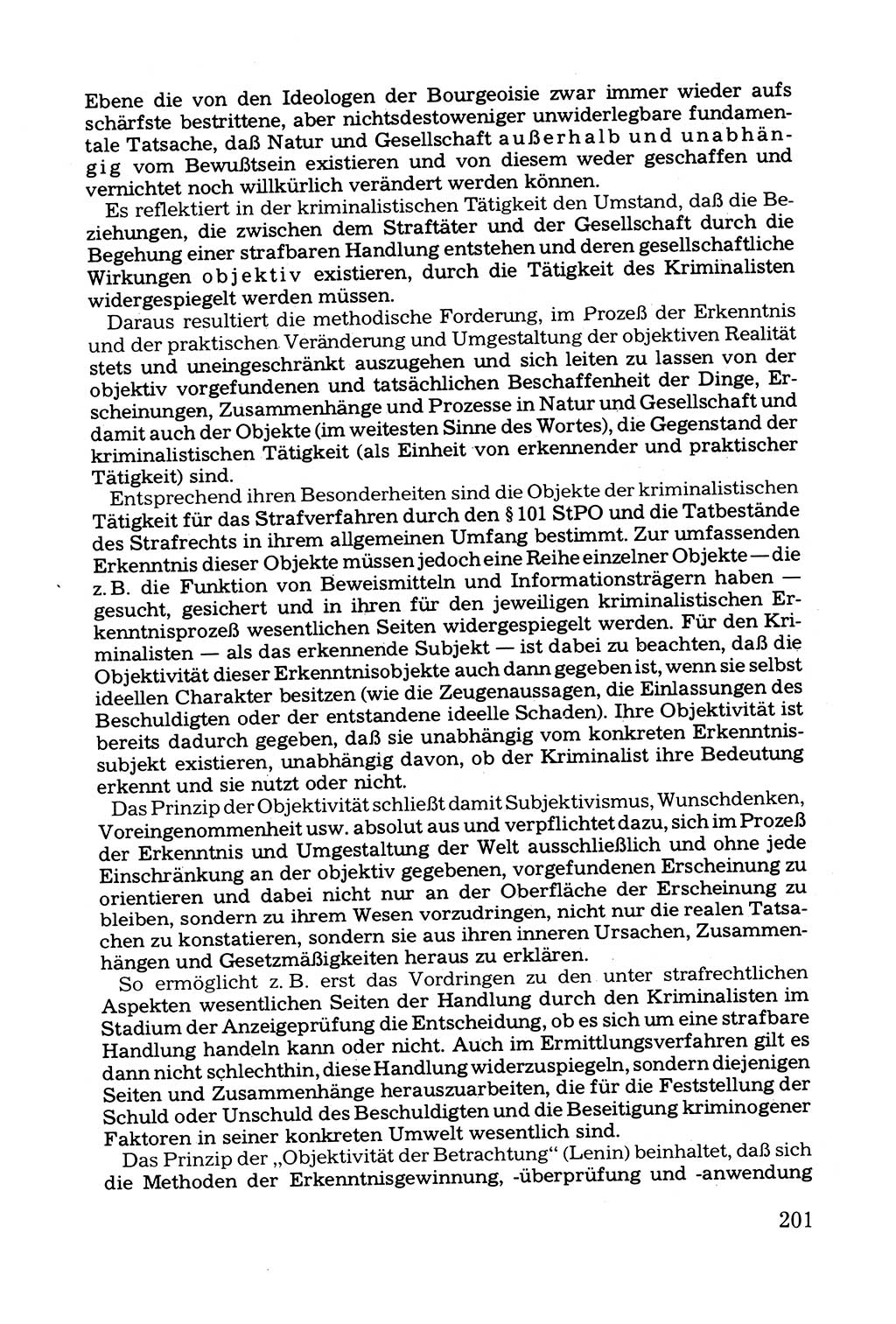 Grundfragen der Beweisführung im Ermittlungsverfahren [Deutsche Demokratische Republik (DDR)] 1980, Seite 201 (Bws.-Fhrg. EV DDR 1980, S. 201)