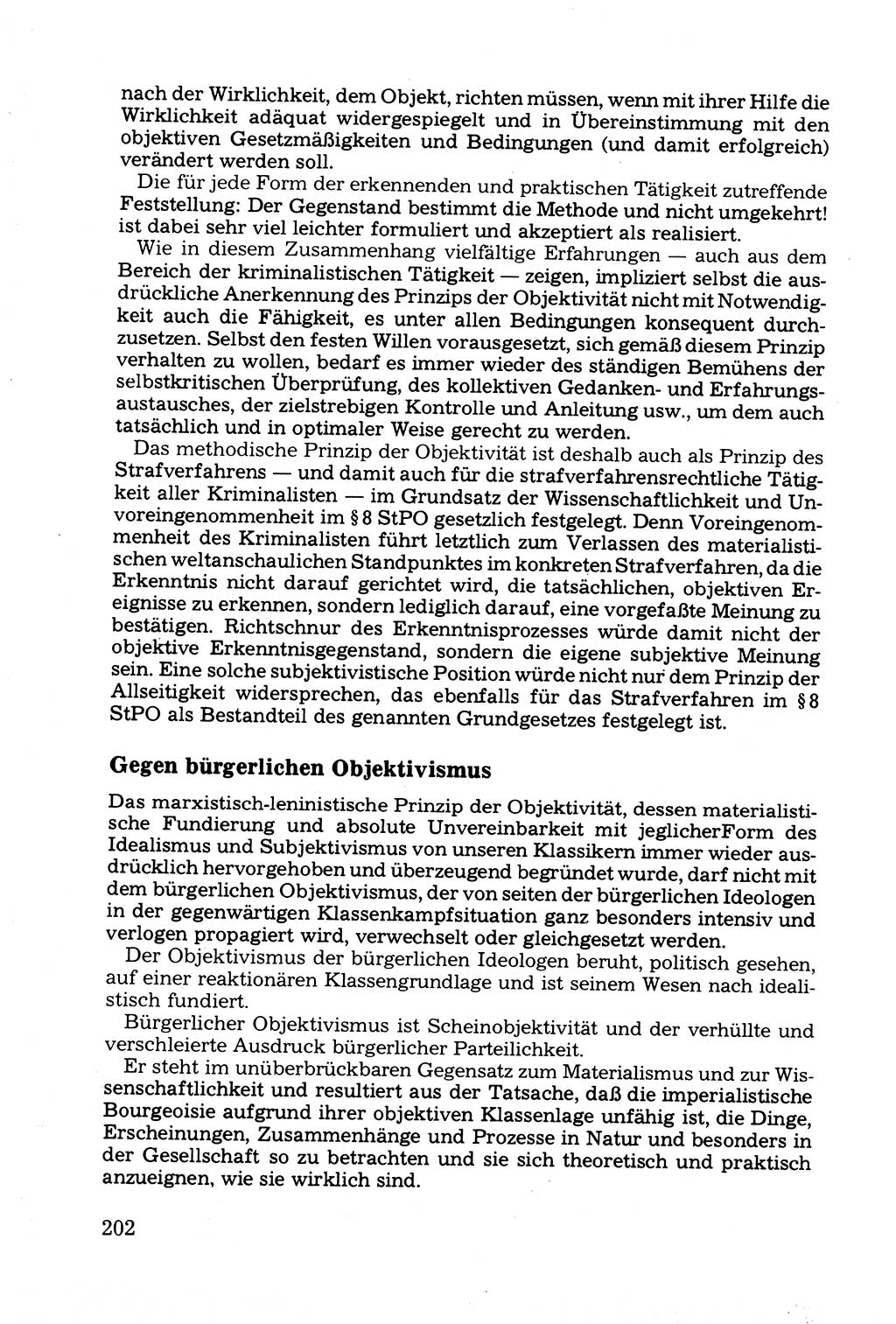 Grundfragen der Beweisführung im Ermittlungsverfahren [Deutsche Demokratische Republik (DDR)] 1980, Seite 202 (Bws.-Fhrg. EV DDR 1980, S. 202)