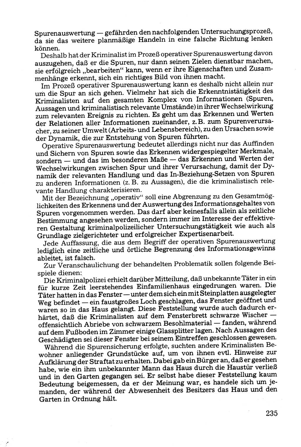 Grundfragen der Beweisführung im Ermittlungsverfahren [Deutsche Demokratische Republik (DDR)] 1980, Seite 235 (Bws.-Fhrg. EV DDR 1980, S. 235)