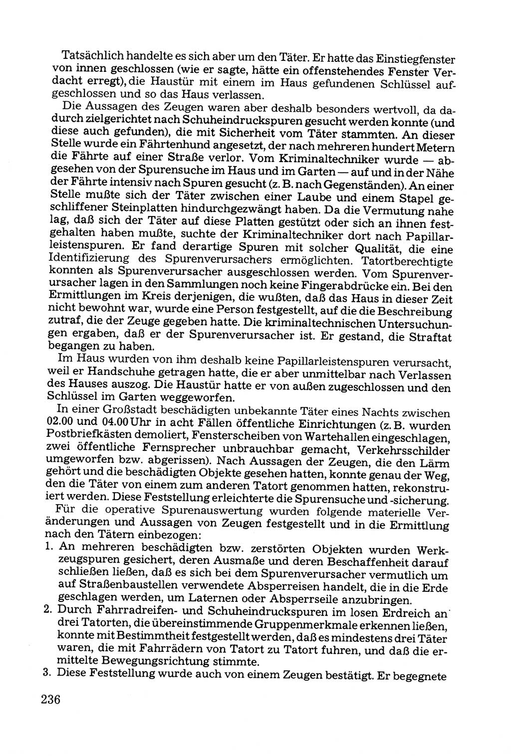 Grundfragen der Beweisführung im Ermittlungsverfahren [Deutsche Demokratische Republik (DDR)] 1980, Seite 236 (Bws.-Fhrg. EV DDR 1980, S. 236)