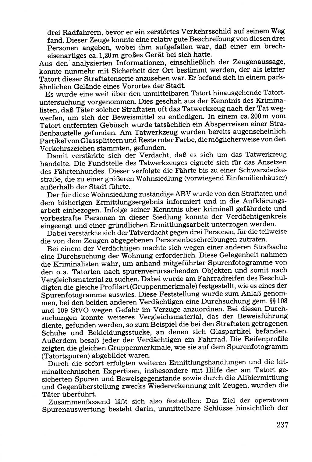 Grundfragen der Beweisführung im Ermittlungsverfahren [Deutsche Demokratische Republik (DDR)] 1980, Seite 237 (Bws.-Fhrg. EV DDR 1980, S. 237)
