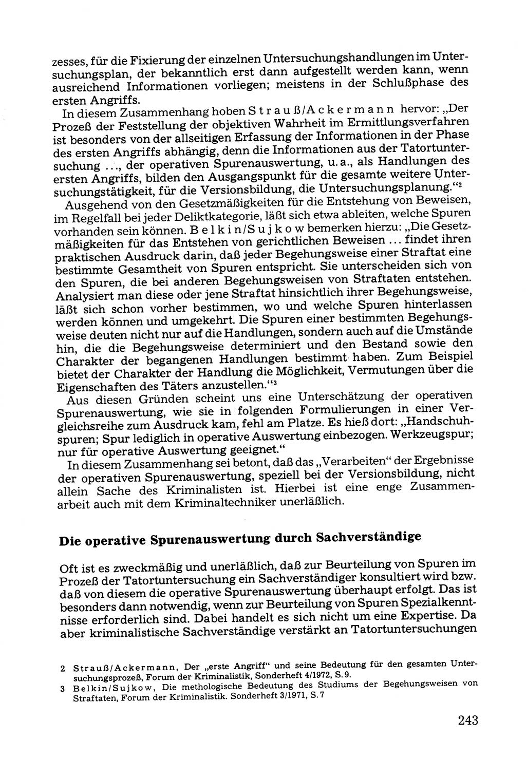 Grundfragen der Beweisführung im Ermittlungsverfahren [Deutsche Demokratische Republik (DDR)] 1980, Seite 243 (Bws.-Fhrg. EV DDR 1980, S. 243)