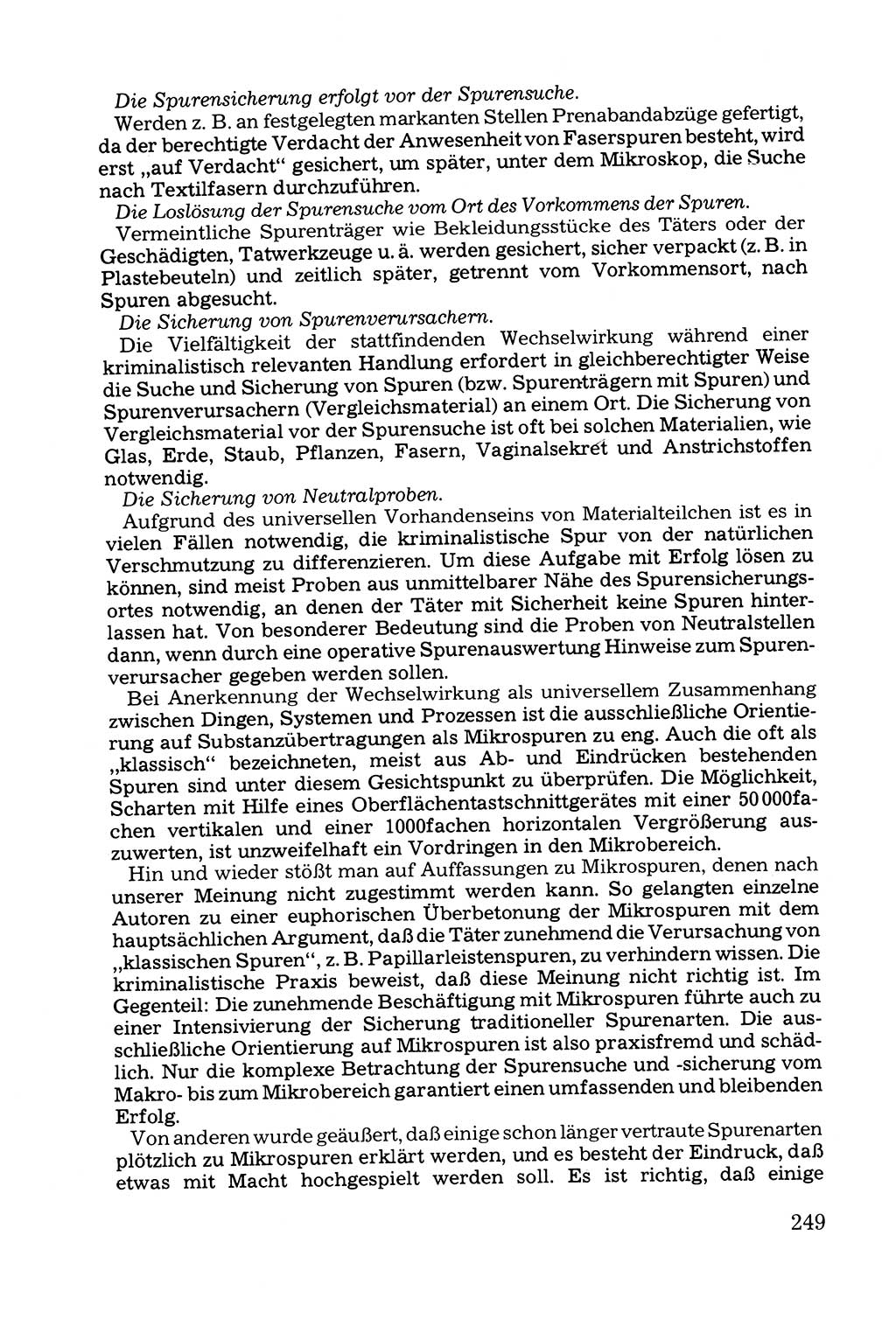 Grundfragen der Beweisführung im Ermittlungsverfahren [Deutsche Demokratische Republik (DDR)] 1980, Seite 249 (Bws.-Fhrg. EV DDR 1980, S. 249)