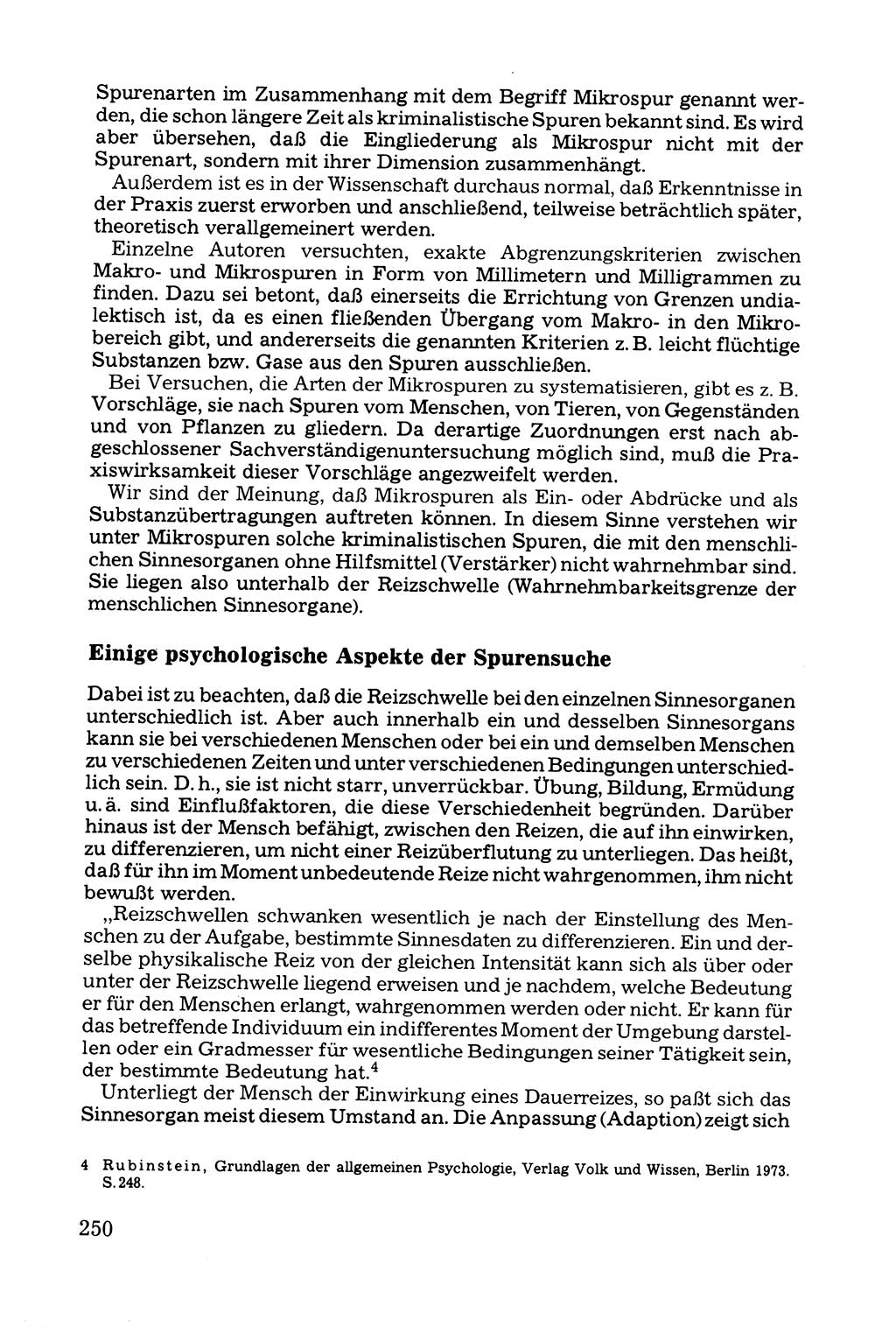 Grundfragen der Beweisführung im Ermittlungsverfahren [Deutsche Demokratische Republik (DDR)] 1980, Seite 250 (Bws.-Fhrg. EV DDR 1980, S. 250)