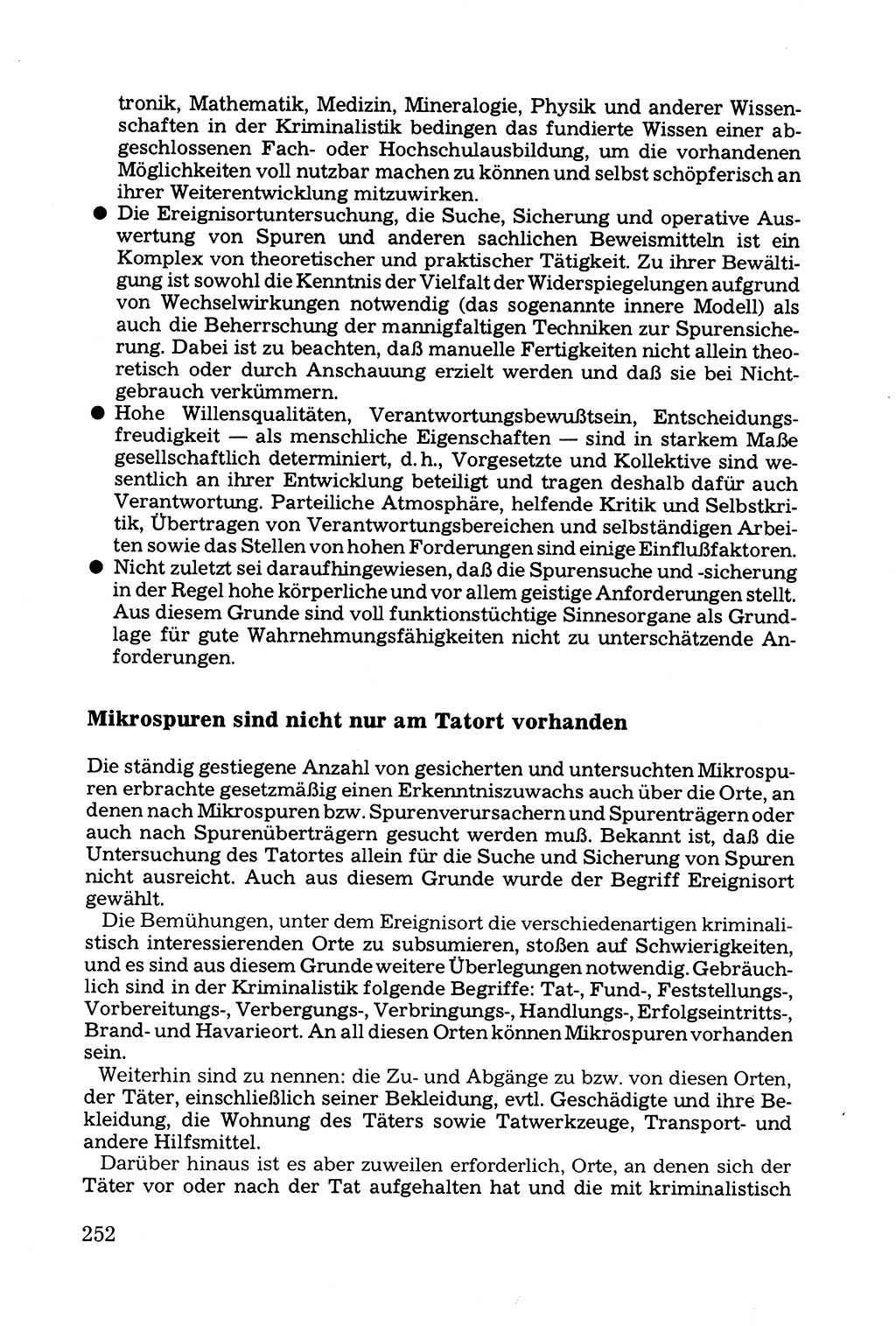 Grundfragen der Beweisführung im Ermittlungsverfahren [Deutsche Demokratische Republik (DDR)] 1980, Seite 252 (Bws.-Fhrg. EV DDR 1980, S. 252)