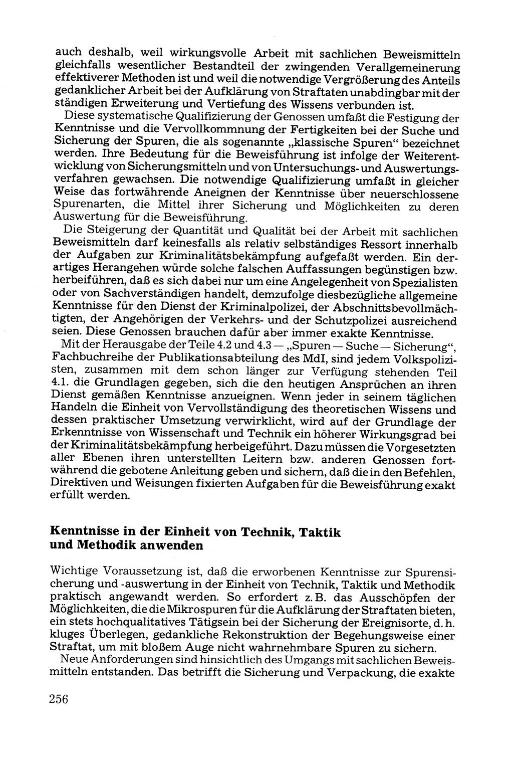 Grundfragen der Beweisführung im Ermittlungsverfahren [Deutsche Demokratische Republik (DDR)] 1980, Seite 256 (Bws.-Fhrg. EV DDR 1980, S. 256)
