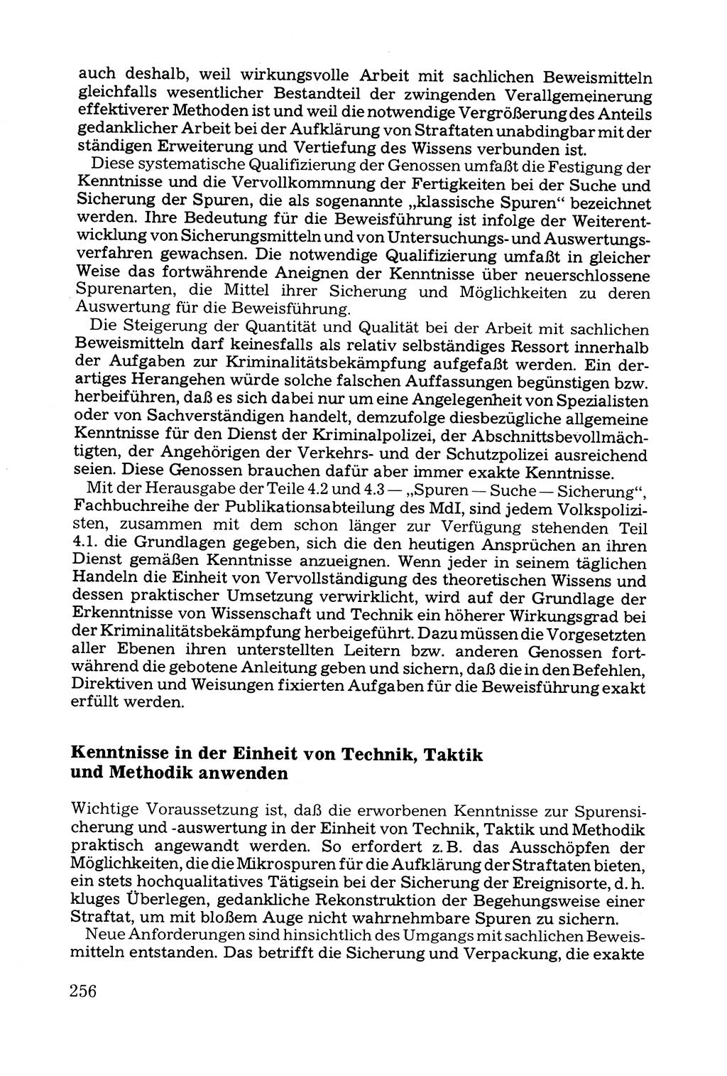 Grundfragen der Beweisführung im Ermittlungsverfahren [Deutsche Demokratische Republik (DDR)] 1980, Seite 256 (Bws.-Fhrg. EV DDR 1980, S. 256)