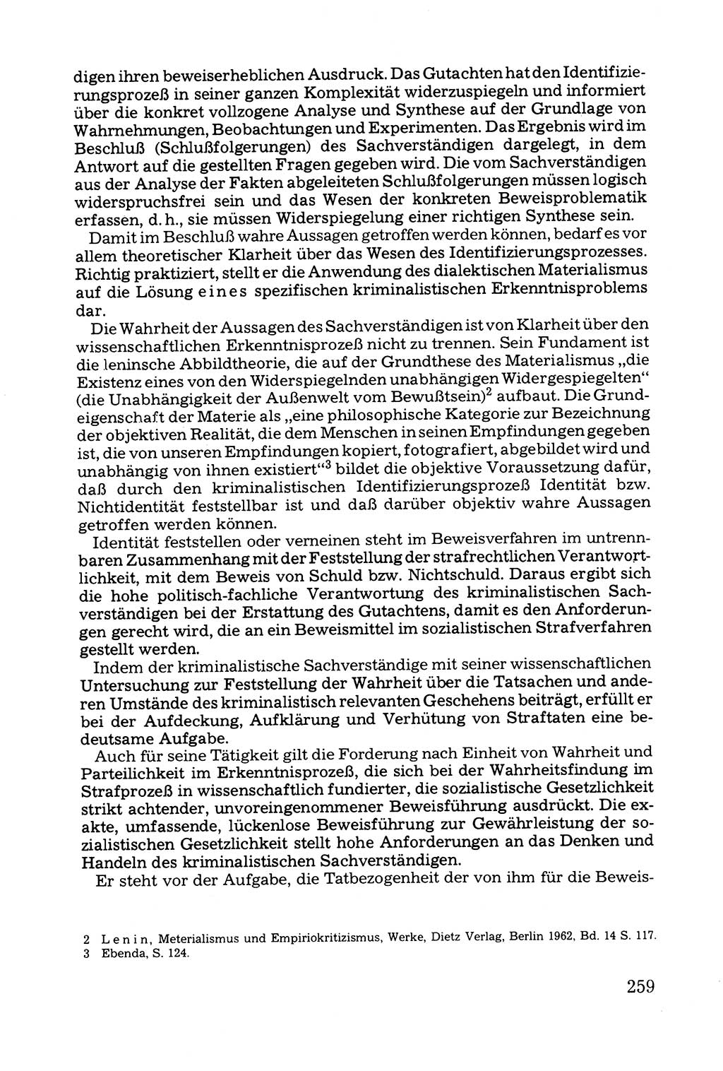 Grundfragen der Beweisführung im Ermittlungsverfahren [Deutsche Demokratische Republik (DDR)] 1980, Seite 259 (Bws.-Fhrg. EV DDR 1980, S. 259)
