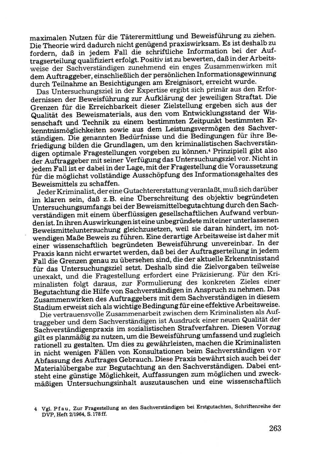 Grundfragen der Beweisführung im Ermittlungsverfahren [Deutsche Demokratische Republik (DDR)] 1980, Seite 263 (Bws.-Fhrg. EV DDR 1980, S. 263)