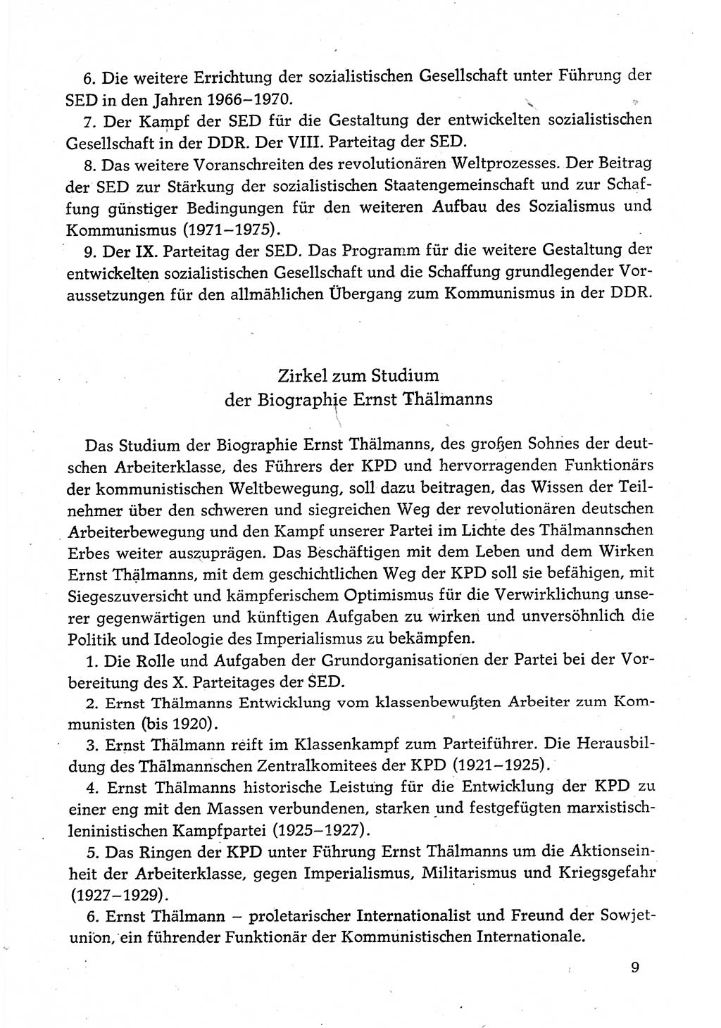 Dokumente der Sozialistischen Einheitspartei Deutschlands (SED) [Deutsche Demokratische Republik (DDR)] 1980-1981, Seite 9 (Dok. SED DDR 1980-1981, S. 9)