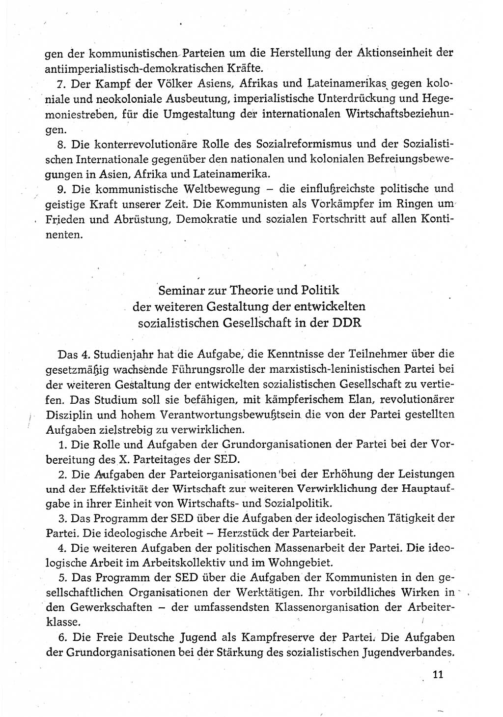 Dokumente der Sozialistischen Einheitspartei Deutschlands (SED) [Deutsche Demokratische Republik (DDR)] 1980-1981, Seite 11 (Dok. SED DDR 1980-1981, S. 11)