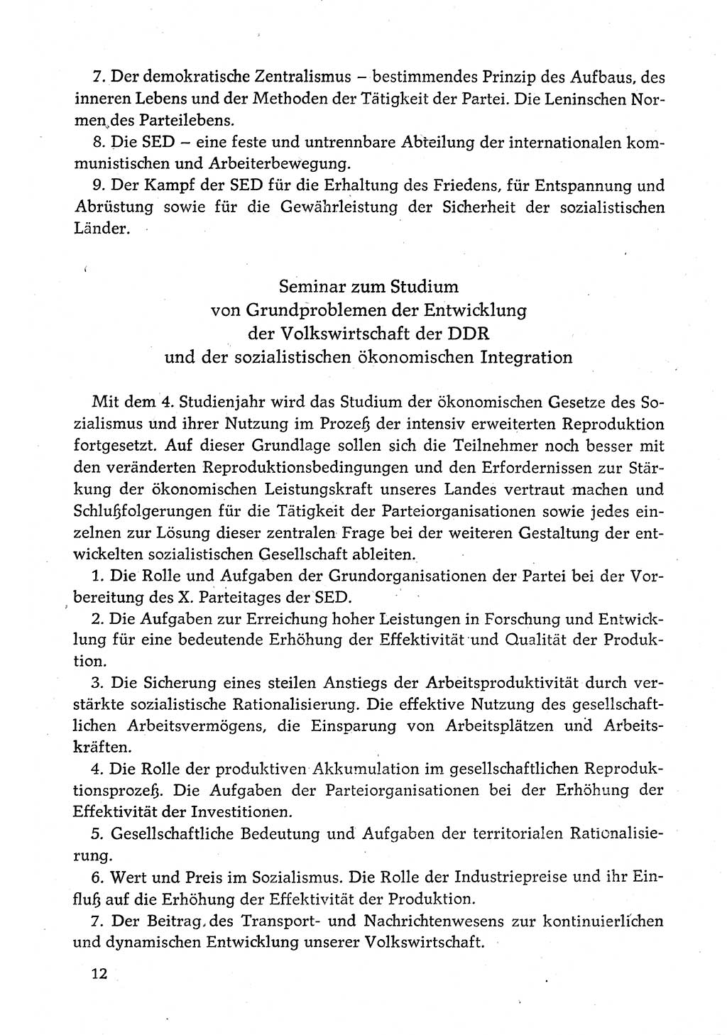 Dokumente der Sozialistischen Einheitspartei Deutschlands (SED) [Deutsche Demokratische Republik (DDR)] 1980-1981, Seite 12 (Dok. SED DDR 1980-1981, S. 12)