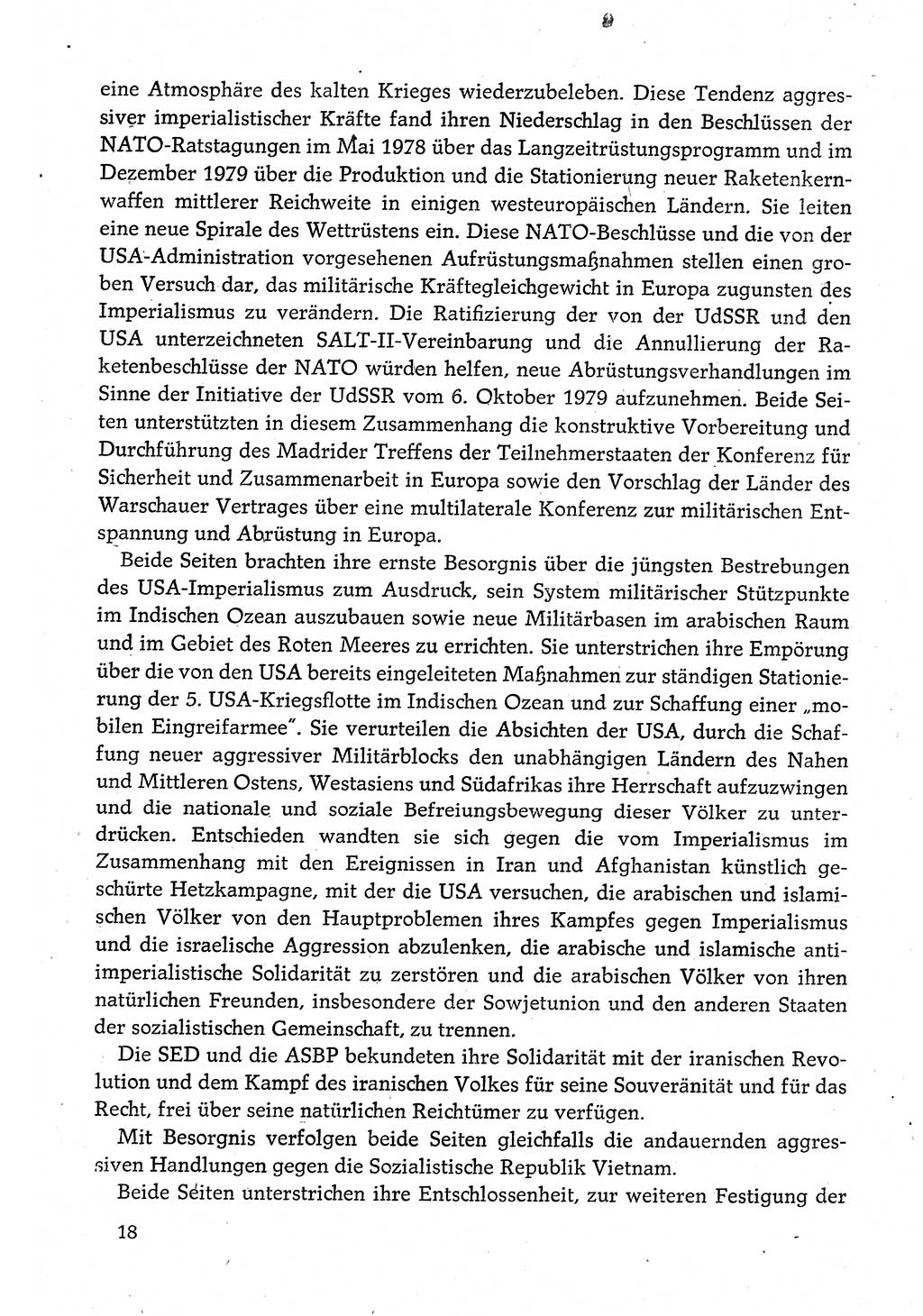 Dokumente der Sozialistischen Einheitspartei Deutschlands (SED) [Deutsche Demokratische Republik (DDR)] 1980-1981, Seite 18 (Dok. SED DDR 1980-1981, S. 18)