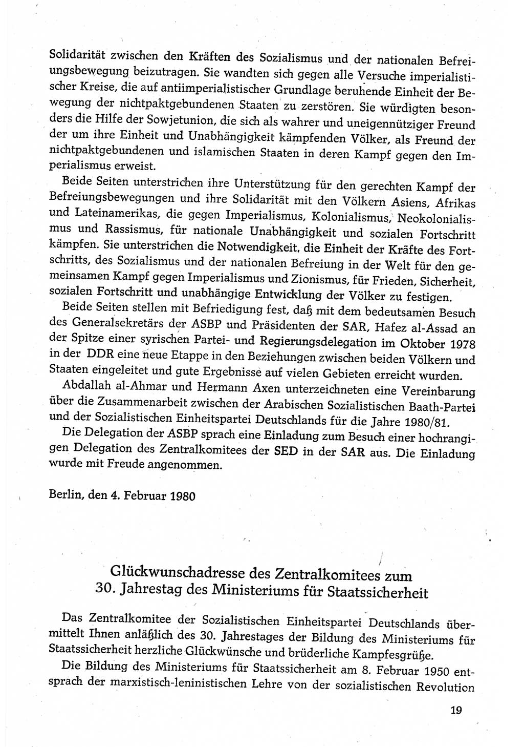 Dokumente der Sozialistischen Einheitspartei Deutschlands (SED) [Deutsche Demokratische Republik (DDR)] 1980-1981, Seite 19 (Dok. SED DDR 1980-1981, S. 19)