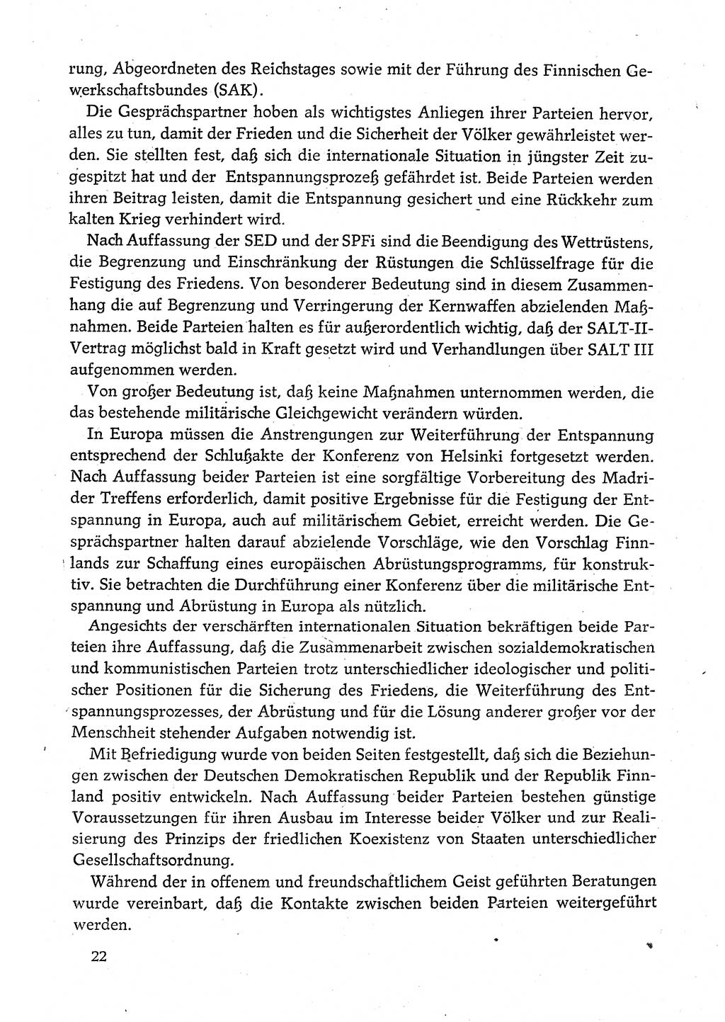 Dokumente der Sozialistischen Einheitspartei Deutschlands (SED) [Deutsche Demokratische Republik (DDR)] 1980-1981, Seite 22 (Dok. SED DDR 1980-1981, S. 22)