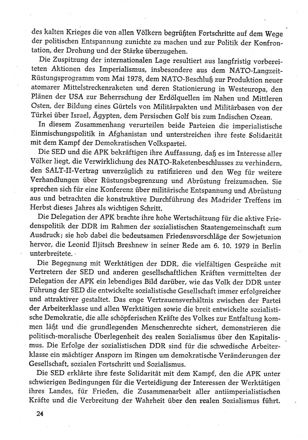 Dokumente der Sozialistischen Einheitspartei Deutschlands (SED) [Deutsche Demokratische Republik (DDR)] 1980-1981, Seite 24 (Dok. SED DDR 1980-1981, S. 24)