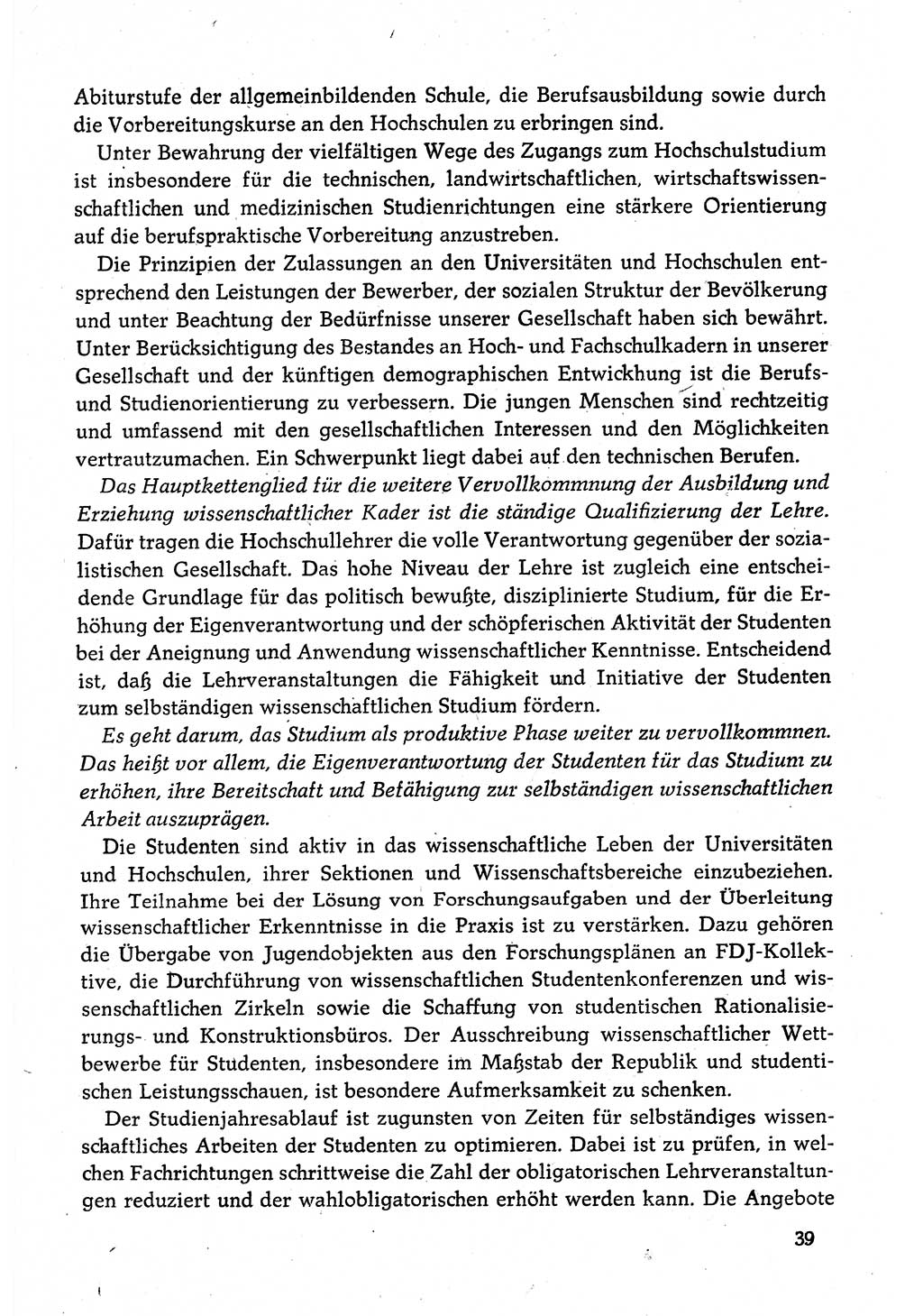 Dokumente der Sozialistischen Einheitspartei Deutschlands (SED) [Deutsche Demokratische Republik (DDR)] 1980-1981, Seite 39 (Dok. SED DDR 1980-1981, S. 39)