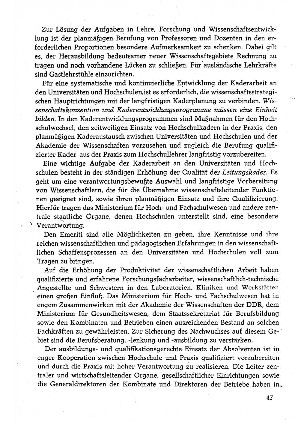 Dokumente der Sozialistischen Einheitspartei Deutschlands (SED) [Deutsche Demokratische Republik (DDR)] 1980-1981, Seite 47 (Dok. SED DDR 1980-1981, S. 47)