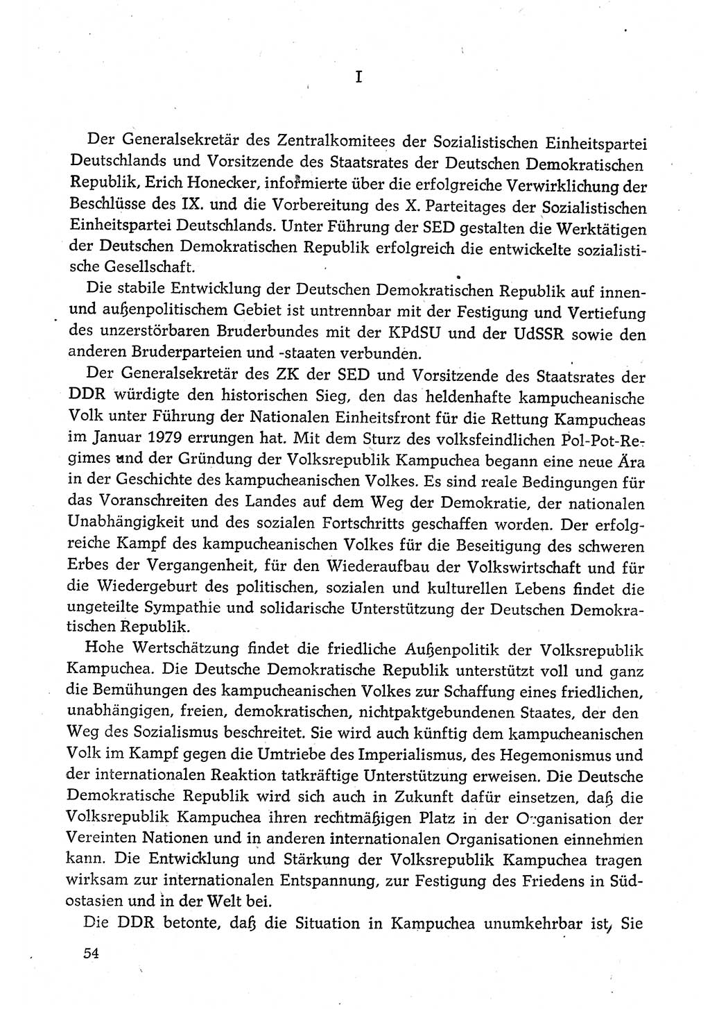 Dokumente der Sozialistischen Einheitspartei Deutschlands (SED) [Deutsche Demokratische Republik (DDR)] 1980-1981, Seite 54 (Dok. SED DDR 1980-1981, S. 54)