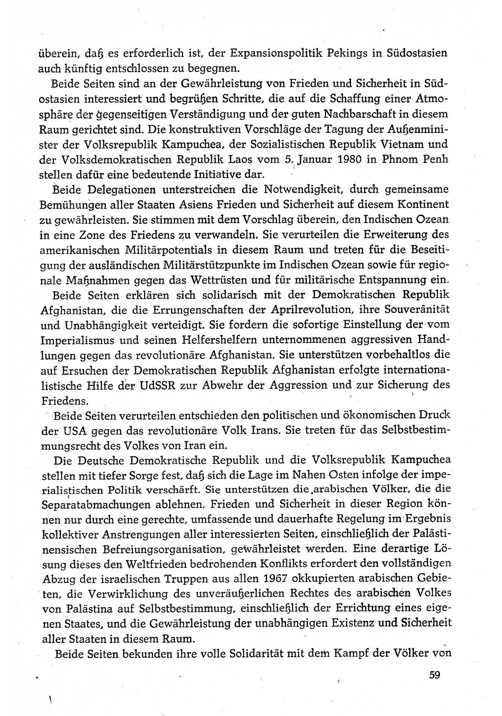 Dokumente der Sozialistischen Einheitspartei Deutschlands (SED) [Deutsche Demokratische Republik (DDR)] 1980-1981, Seite 59 (Dok. SED DDR 1980-1981, S. 59)