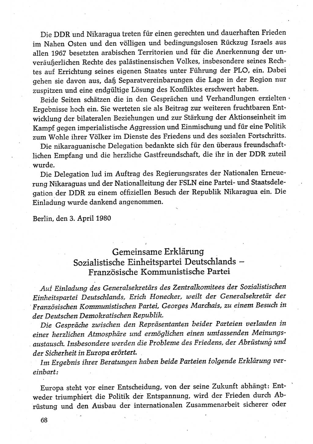 Dokumente der Sozialistischen Einheitspartei Deutschlands (SED) [Deutsche Demokratische Republik (DDR)] 1980-1981, Seite 68 (Dok. SED DDR 1980-1981, S. 68)