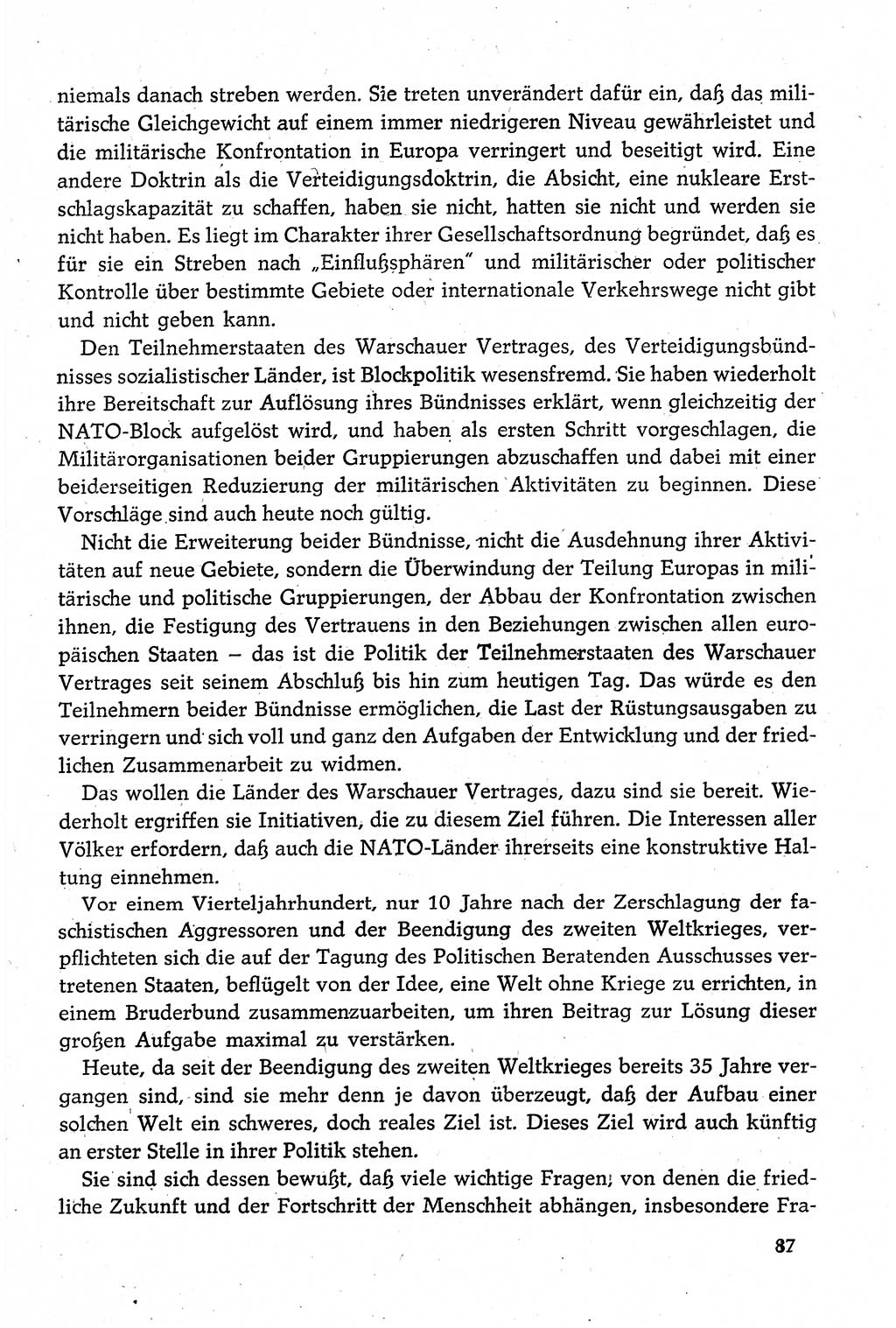 Dokumente der Sozialistischen Einheitspartei Deutschlands (SED) [Deutsche Demokratische Republik (DDR)] 1980-1981, Seite 87 (Dok. SED DDR 1980-1981, S. 87)