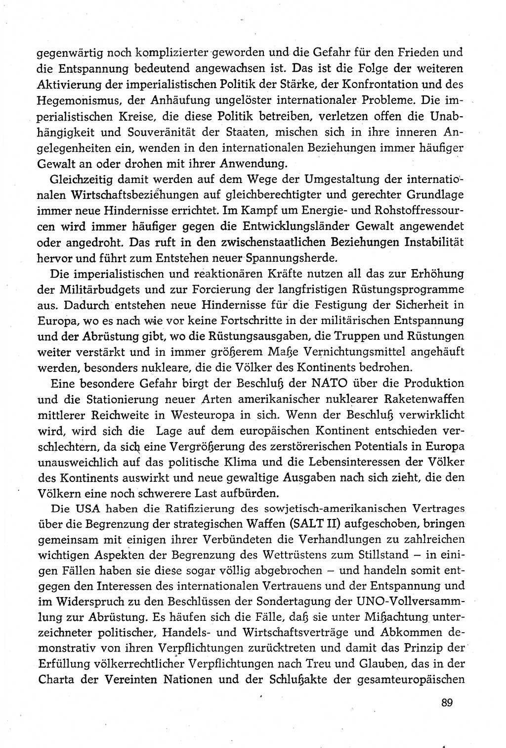 Dokumente der Sozialistischen Einheitspartei Deutschlands (SED) [Deutsche Demokratische Republik (DDR)] 1980-1981, Seite 89 (Dok. SED DDR 1980-1981, S. 89)