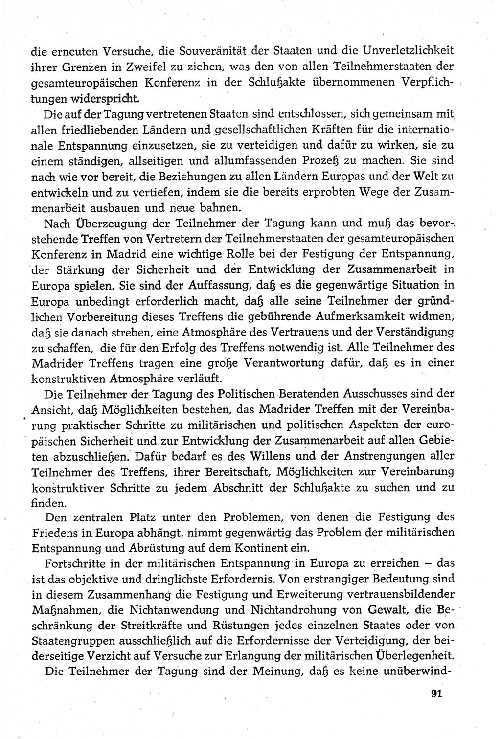 Dokumente der Sozialistischen Einheitspartei Deutschlands (SED) [Deutsche Demokratische Republik (DDR)] 1980-1981, Seite 91 (Dok. SED DDR 1980-1981, S. 91)