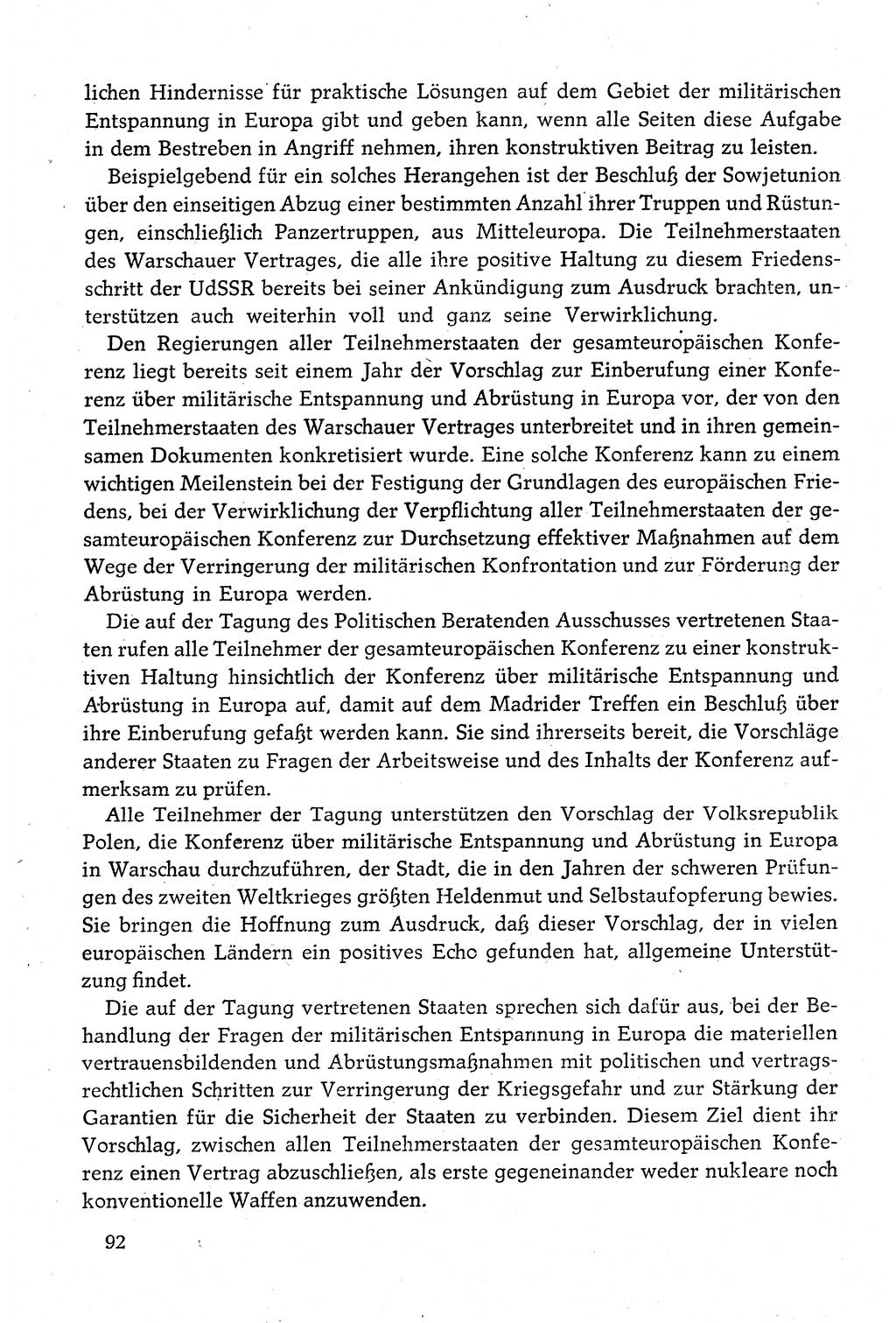 Dokumente der Sozialistischen Einheitspartei Deutschlands (SED) [Deutsche Demokratische Republik (DDR)] 1980-1981, Seite 92 (Dok. SED DDR 1980-1981, S. 92)
