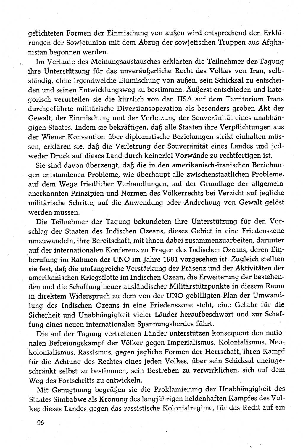 Dokumente der Sozialistischen Einheitspartei Deutschlands (SED) [Deutsche Demokratische Republik (DDR)] 1980-1981, Seite 96 (Dok. SED DDR 1980-1981, S. 96)