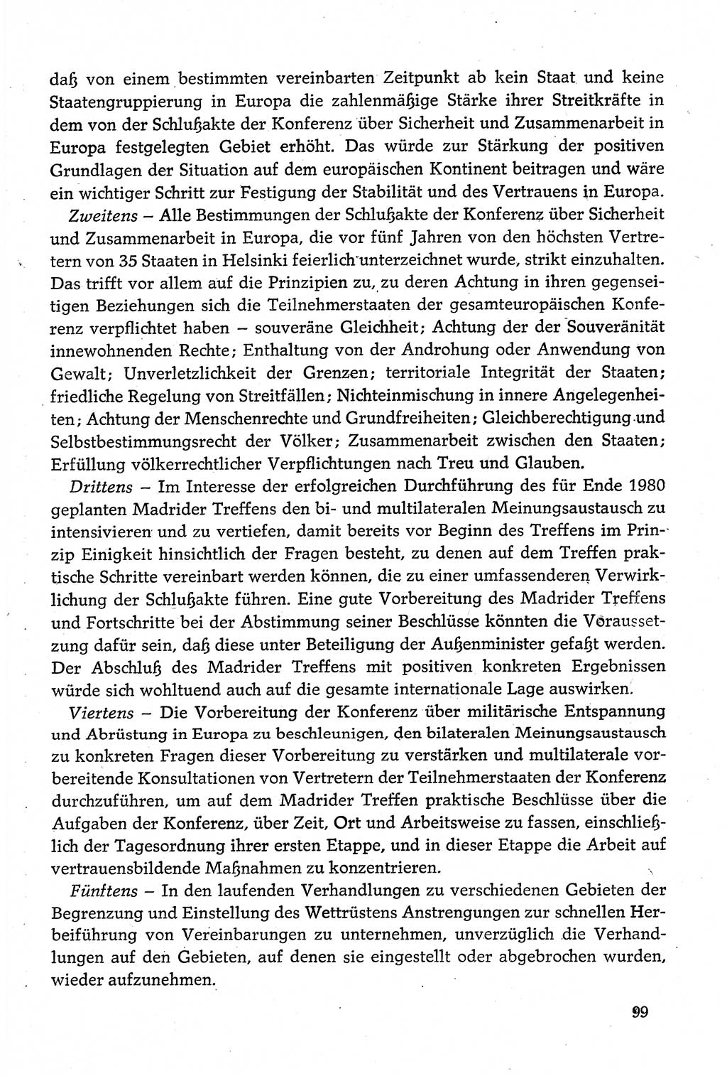 Dokumente der Sozialistischen Einheitspartei Deutschlands (SED) [Deutsche Demokratische Republik (DDR)] 1980-1981, Seite 99 (Dok. SED DDR 1980-1981, S. 99)