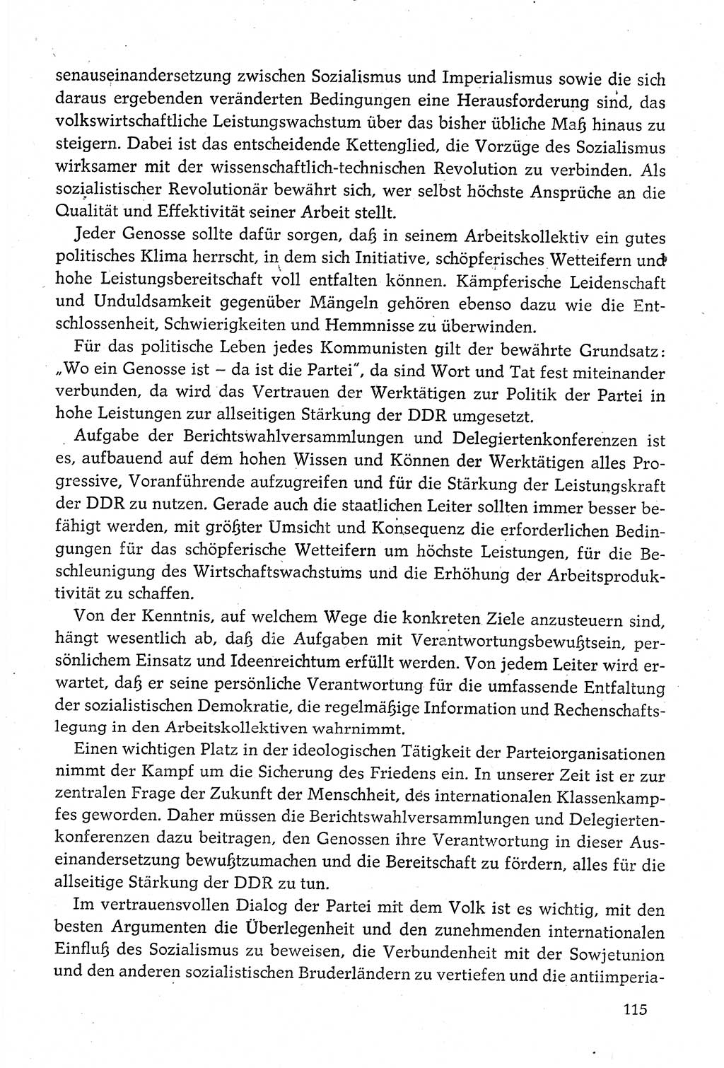 Dokumente der Sozialistischen Einheitspartei Deutschlands (SED) [Deutsche Demokratische Republik (DDR)] 1980-1981, Seite 115 (Dok. SED DDR 1980-1981, S. 115)
