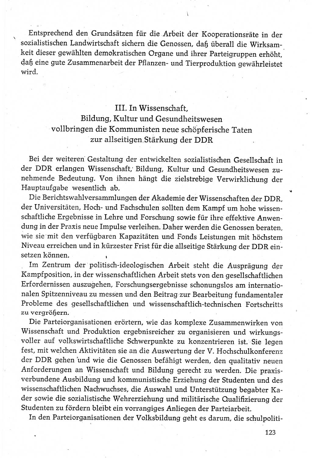 Dokumente der Sozialistischen Einheitspartei Deutschlands (SED) [Deutsche Demokratische Republik (DDR)] 1980-1981, Seite 123 (Dok. SED DDR 1980-1981, S. 123)