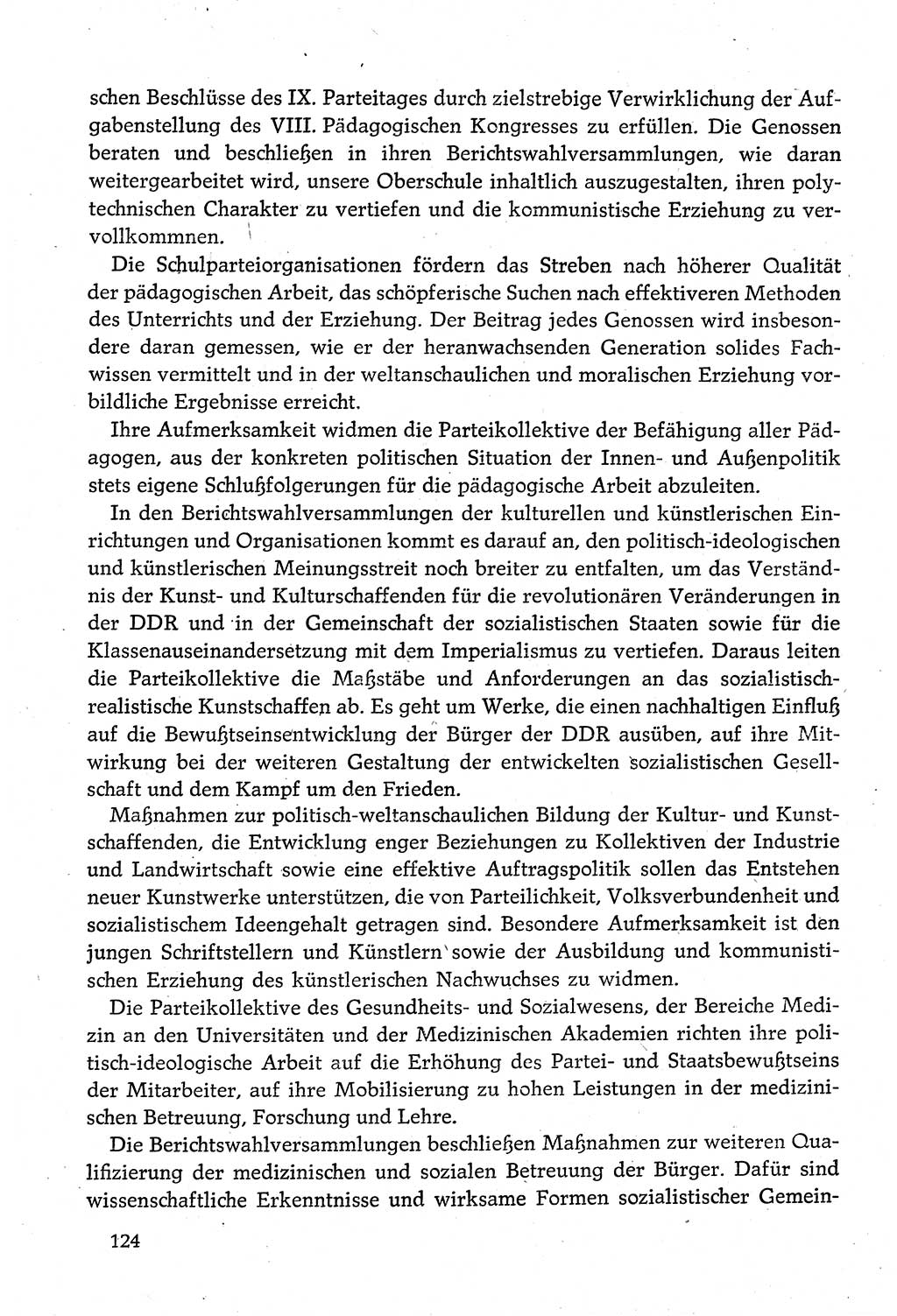 Dokumente der Sozialistischen Einheitspartei Deutschlands (SED) [Deutsche Demokratische Republik (DDR)] 1980-1981, Seite 124 (Dok. SED DDR 1980-1981, S. 124)
