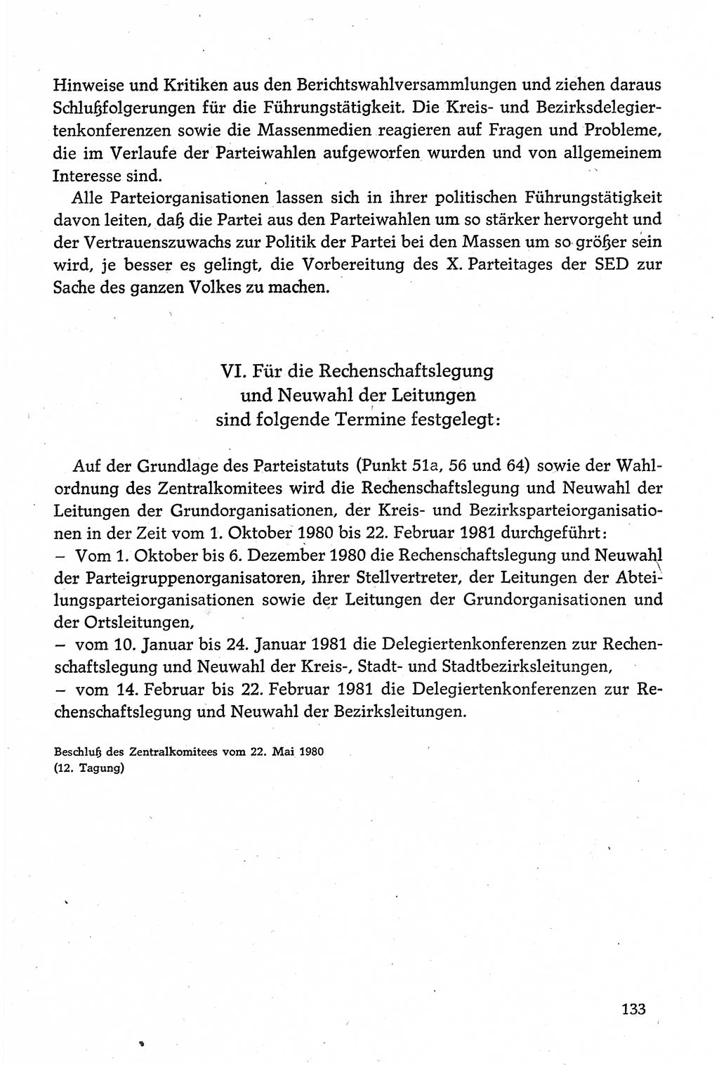 Dokumente der Sozialistischen Einheitspartei Deutschlands (SED) [Deutsche Demokratische Republik (DDR)] 1980-1981, Seite 133 (Dok. SED DDR 1980-1981, S. 133)