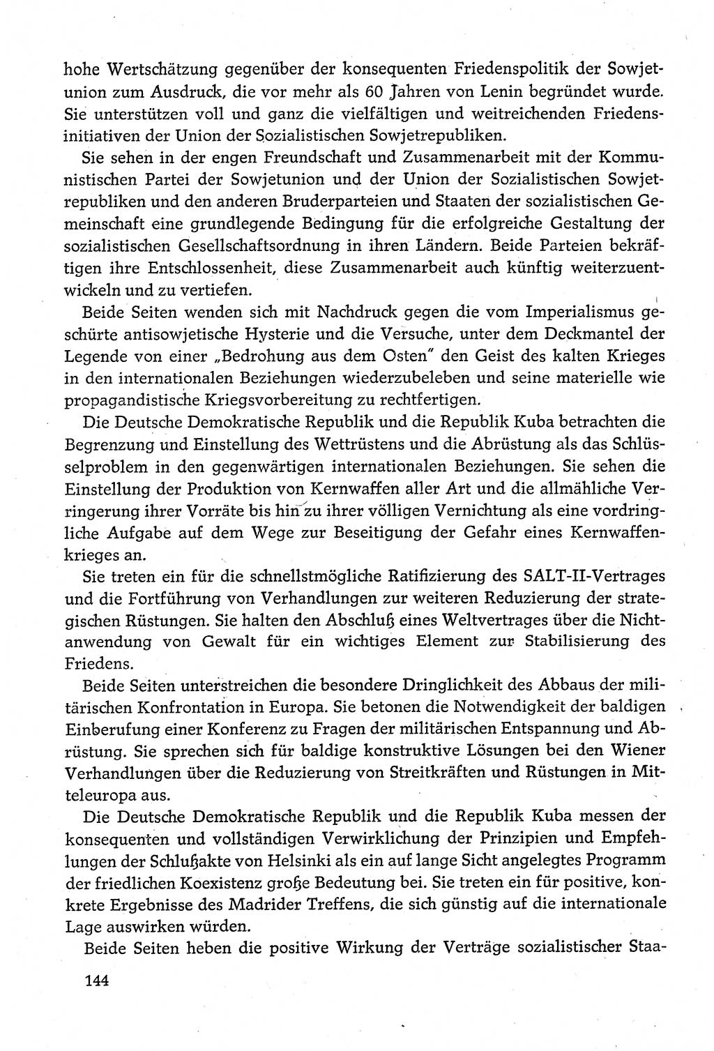 Dokumente der Sozialistischen Einheitspartei Deutschlands (SED) [Deutsche Demokratische Republik (DDR)] 1980-1981, Seite 144 (Dok. SED DDR 1980-1981, S. 144)